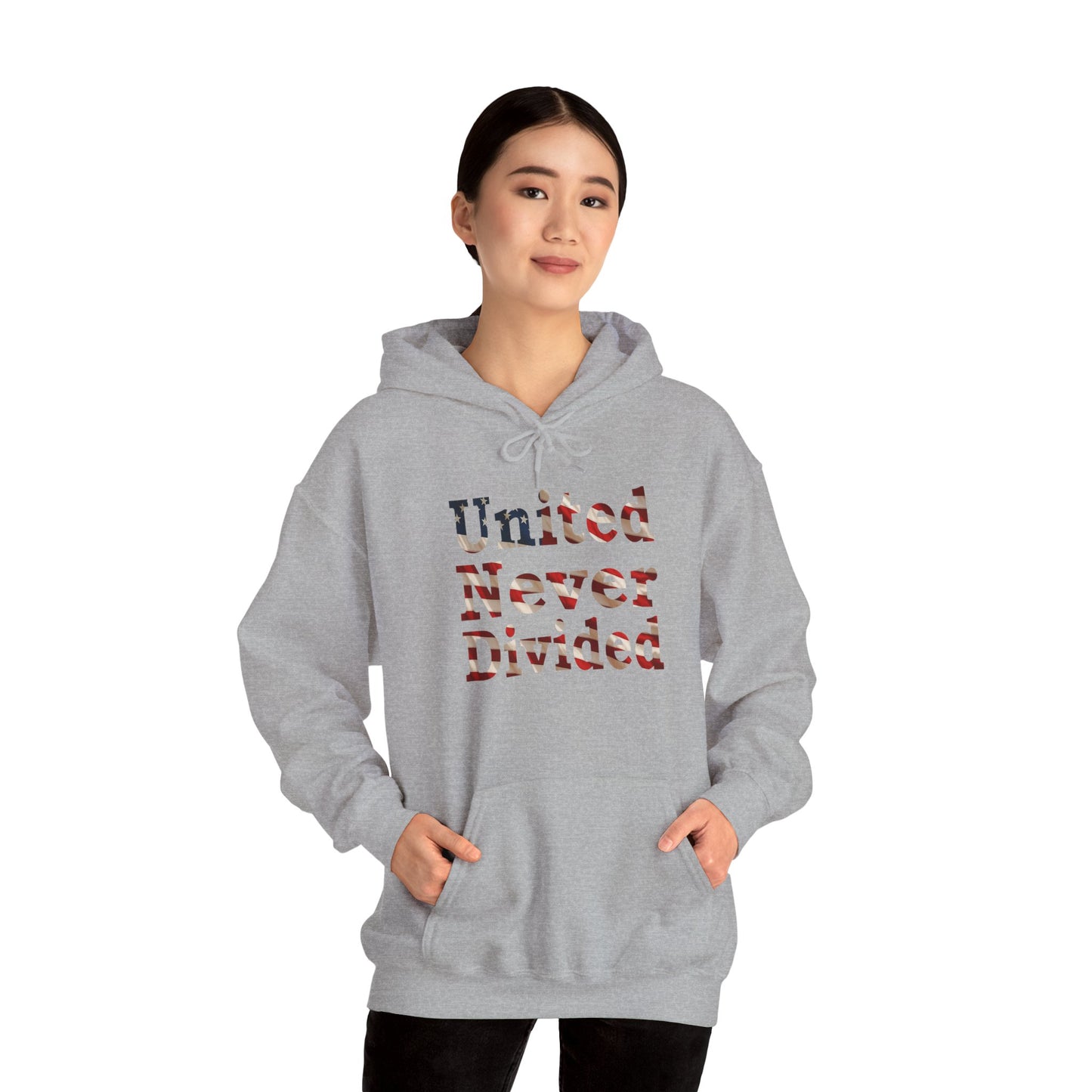 United Never Divided Hoodie – Patriotic American Flag Shirt - Show Your American Pride Sweatshirt