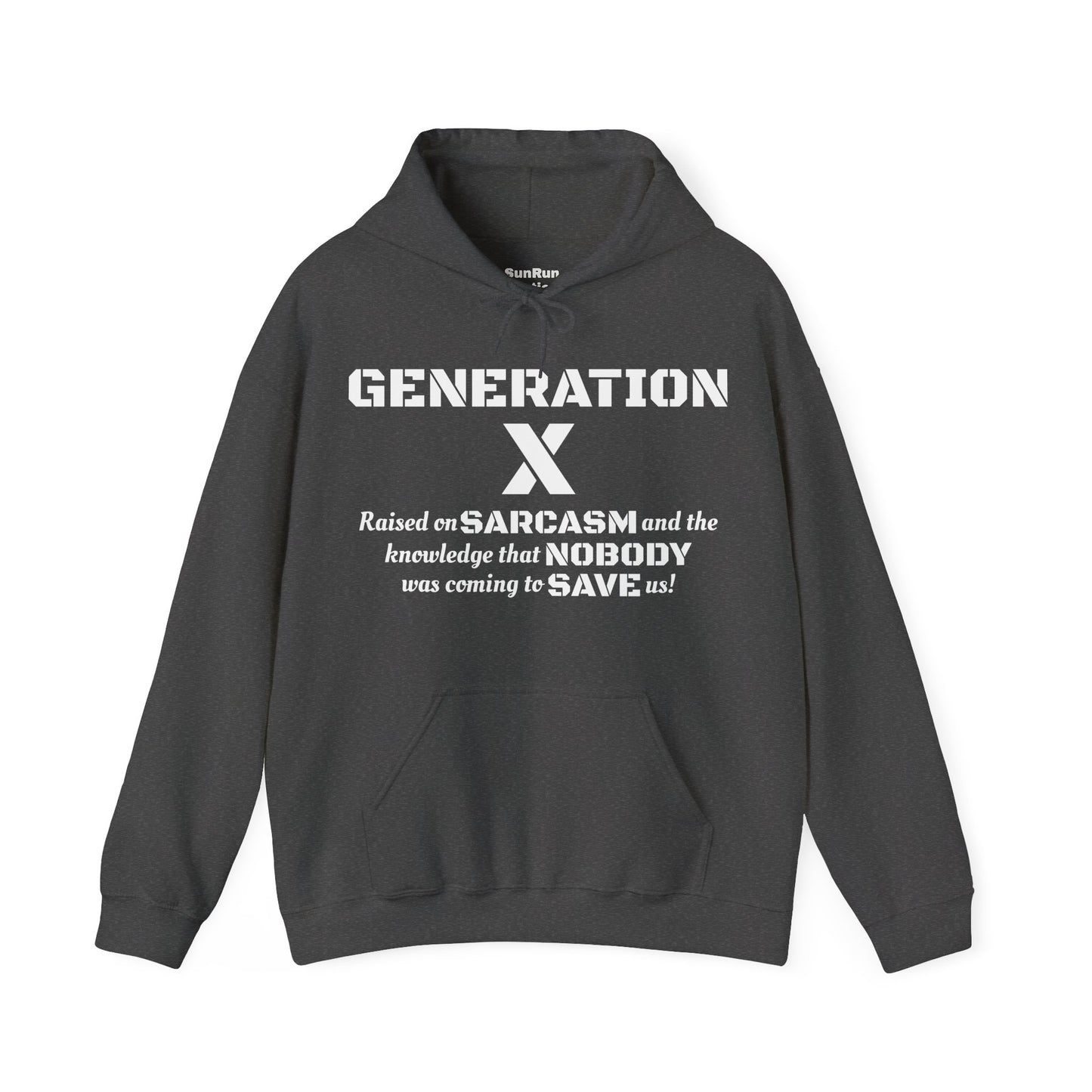 Generation X Hoodie – Raised on Sarcasm Hoodie Retro, Bold & Proud Gen X Shirt
