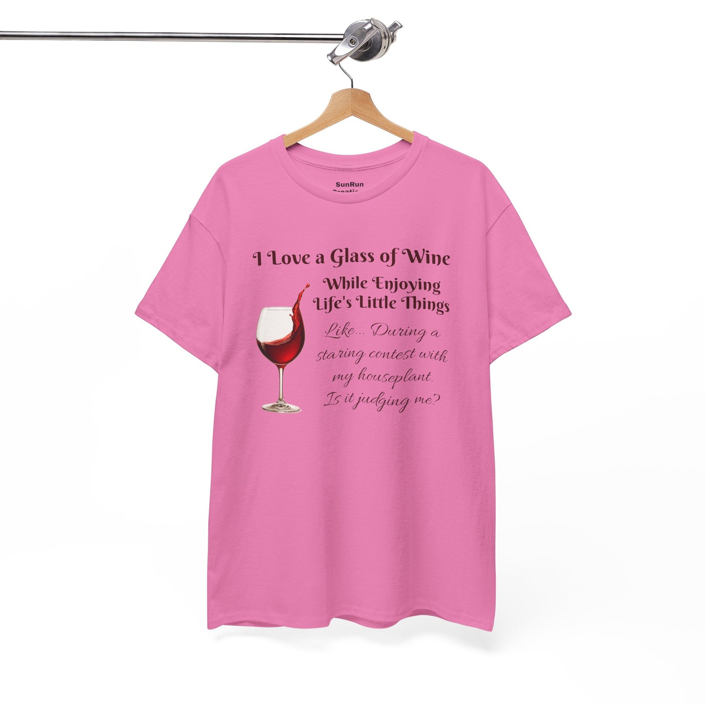 Judgmental Houseplant Wine Lovers T-Shirt - Funny Wine Shirt, Clever Tee for Wine Lovers with a Sense of Humor!