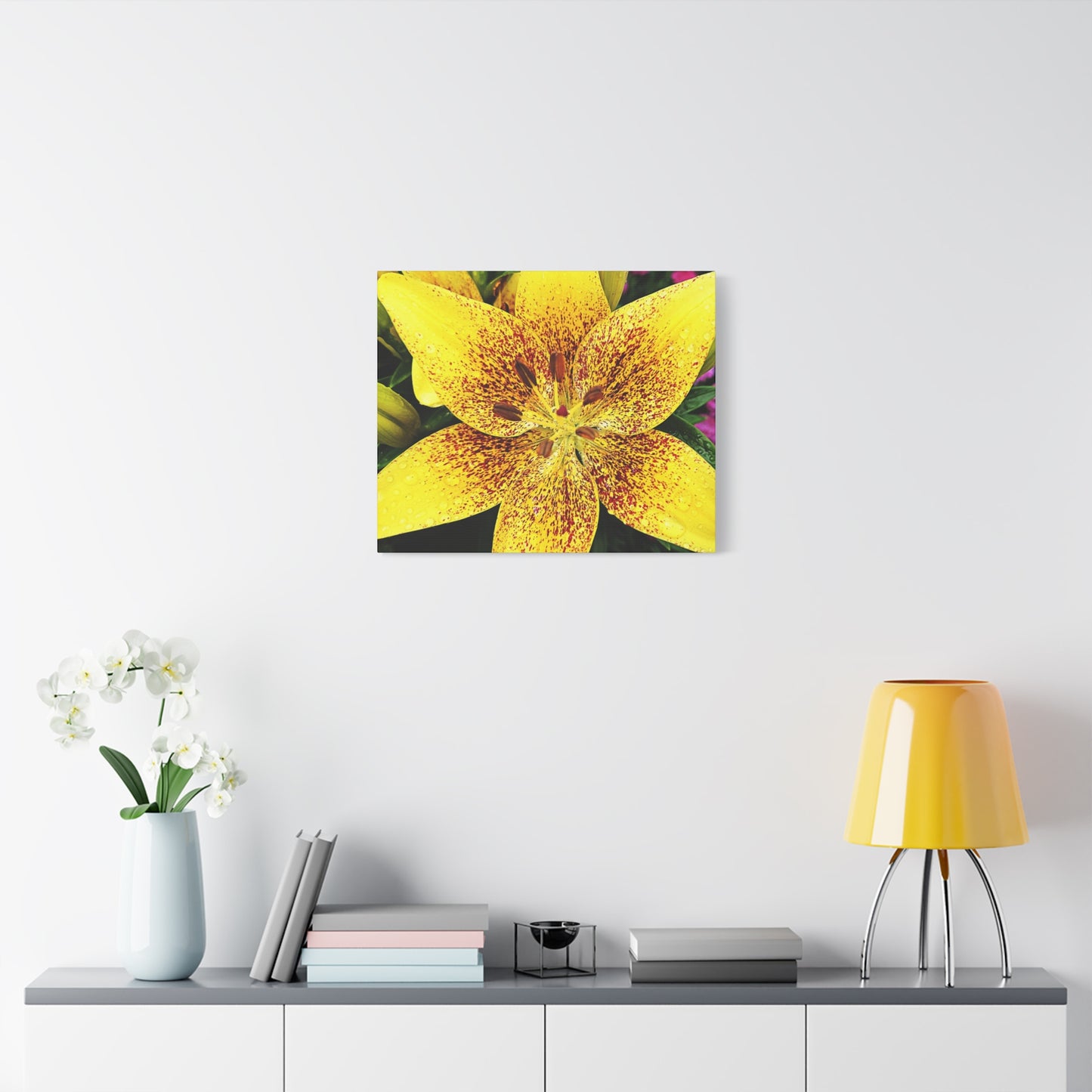 Vibrant Floral Canvas Art, Bright Yellow Flower Wall Décor, Home Aesthetics, Gift Idea for Nature Lovers, Spring Decor