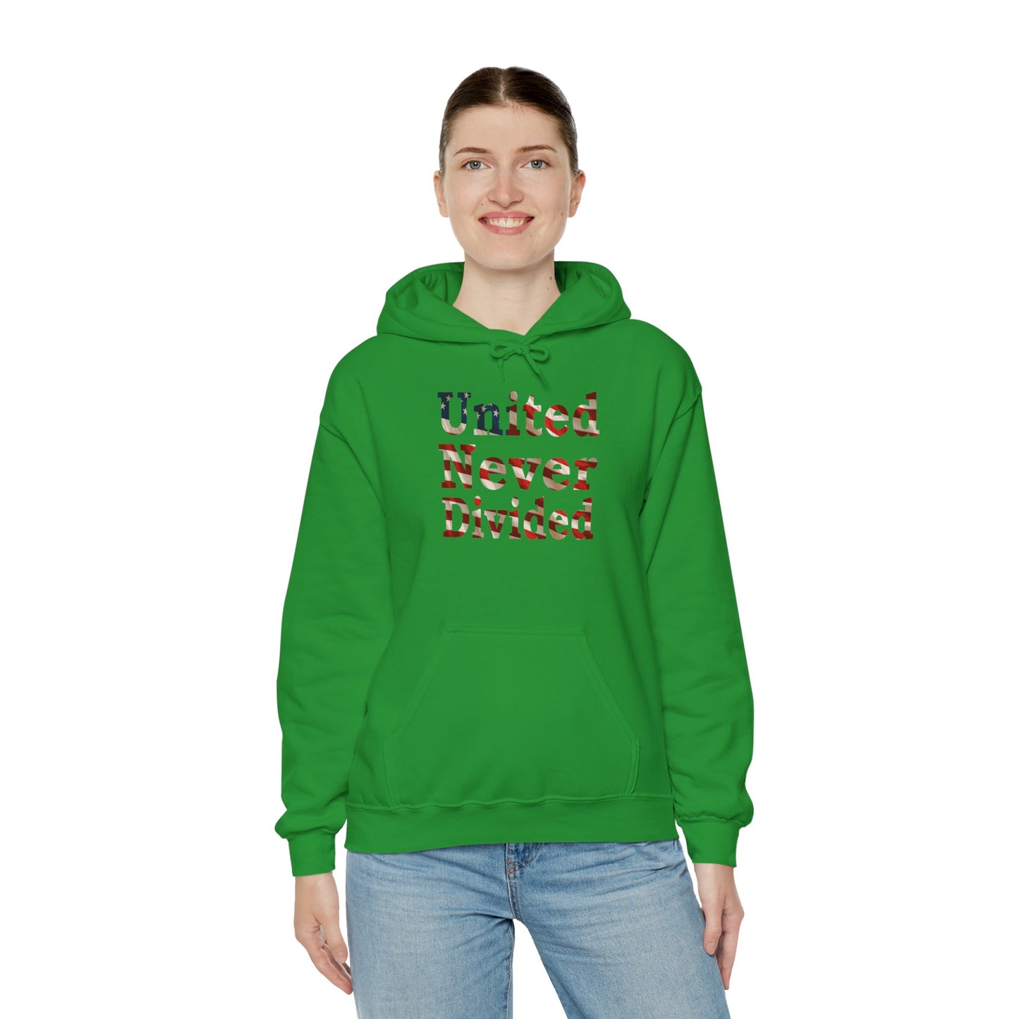United Never Divided Hoodie – Patriotic American Flag Shirt - Show Your American Pride Sweatshirt