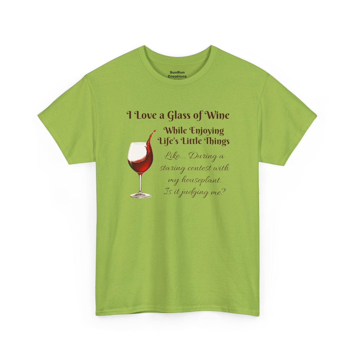 Judgmental Houseplant Wine Lovers T-Shirt - Funny Wine Shirt, Clever Tee for Wine Lovers with a Sense of Humor!