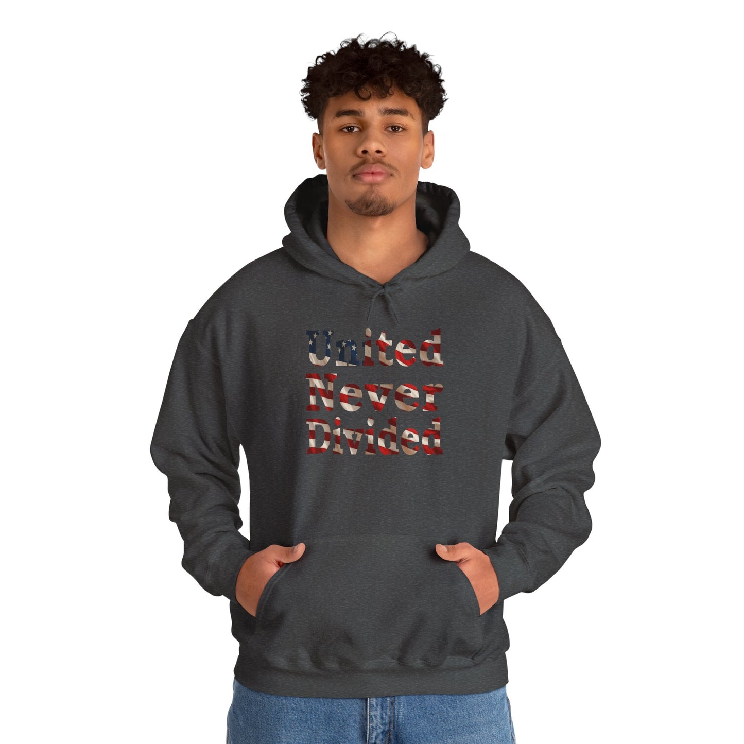 United Never Divided Hoodie – Patriotic American Flag Shirt - Show Your American Pride Sweatshirt