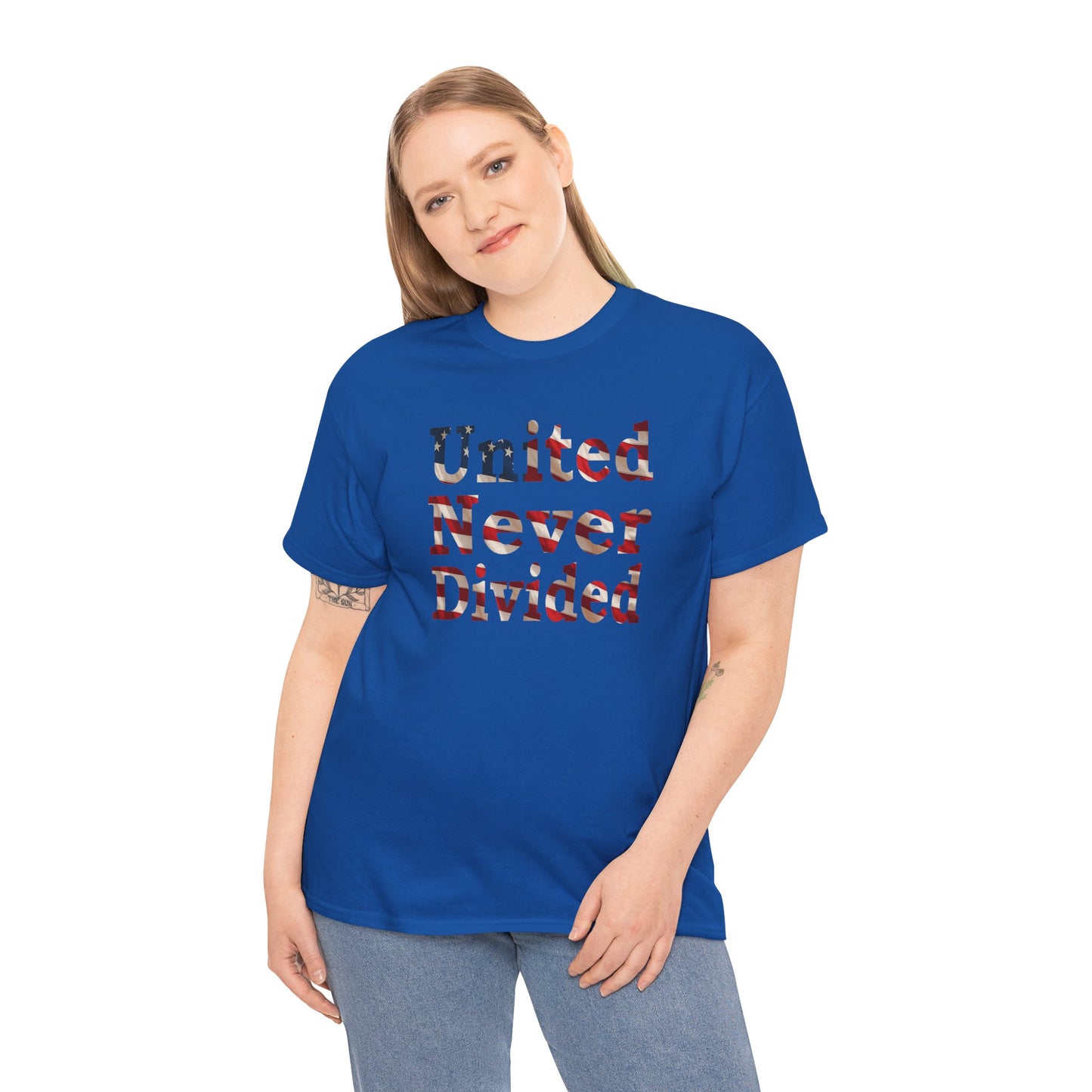 United Never Divided T-Shirt – Patriotic American Flag Shirt - Show Your American Pride Tee