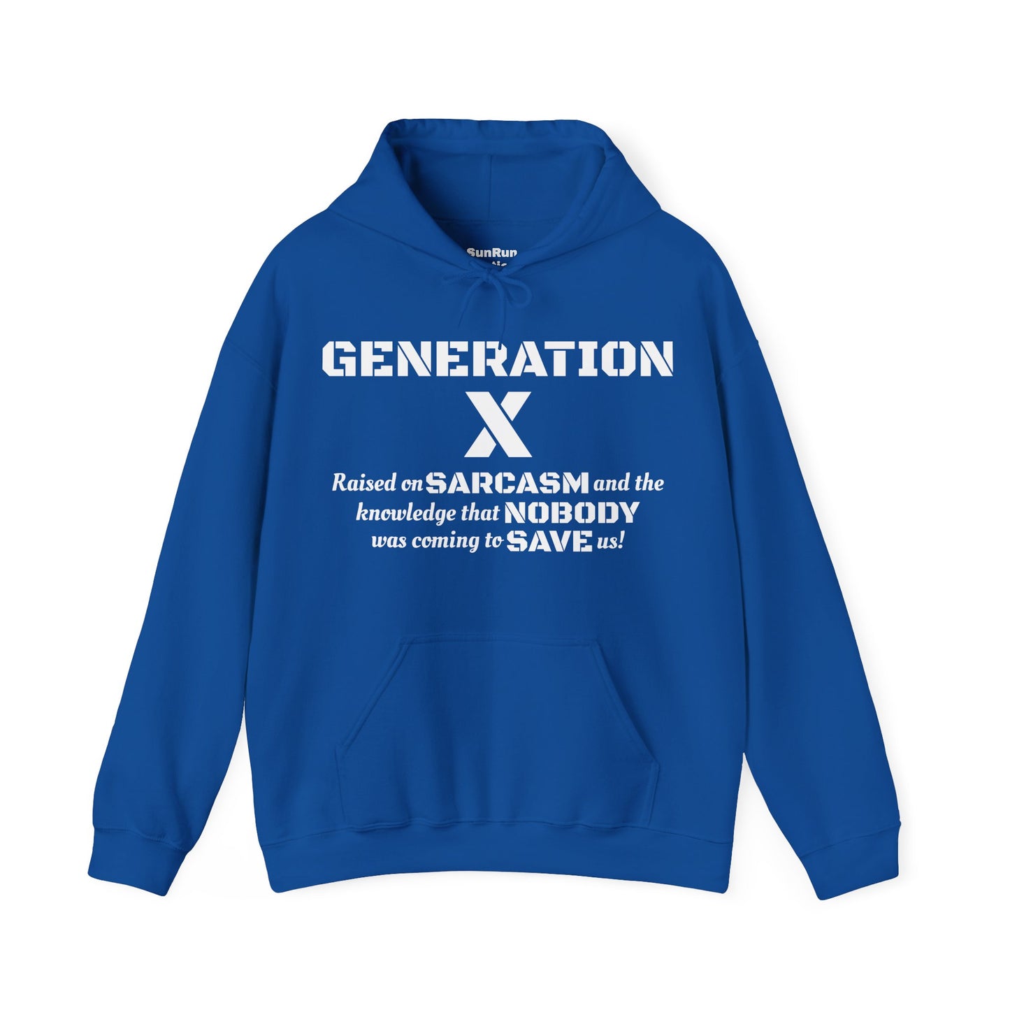 Generation X Hoodie – Raised on Sarcasm Hoodie Retro, Bold & Proud Gen X Shirt