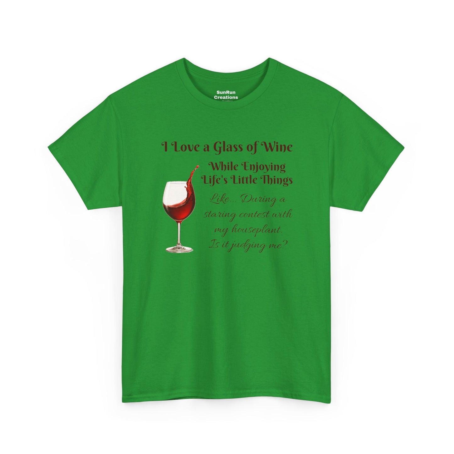 Judgmental Houseplant Wine Lovers T-Shirt - Funny Wine Shirt, Clever Tee for Wine Lovers with a Sense of Humor!