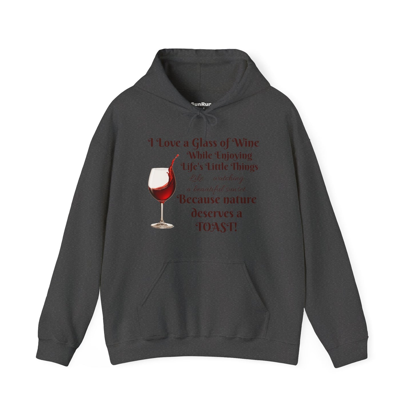 Wine Lover's Unisex Hoodie, Watching a Sunset, Cozy Sweatshirt for Wine Lovers, Perfect Gift for Birthdays, Fall Fashion, and Everyday Comfort