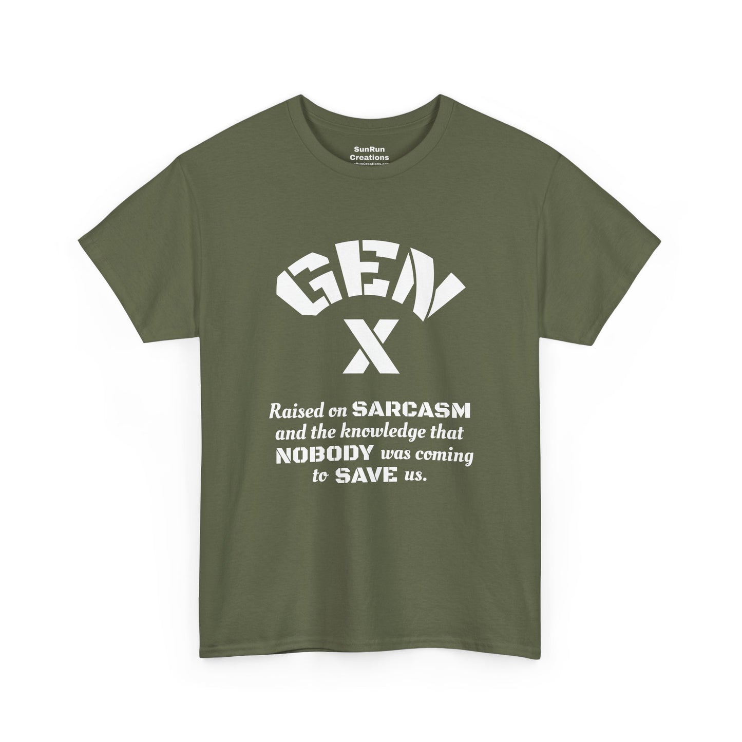 GEN X Raised on Sarcasm T-Shirt Generation X Pride Tee Proud Gen X Shirt