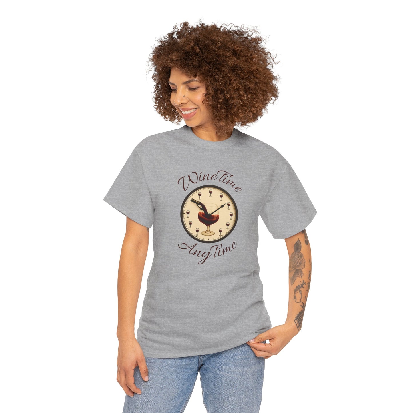 Wine Time Anytime T-Shirt Clever Wine Lover's Tee Wine Shirt