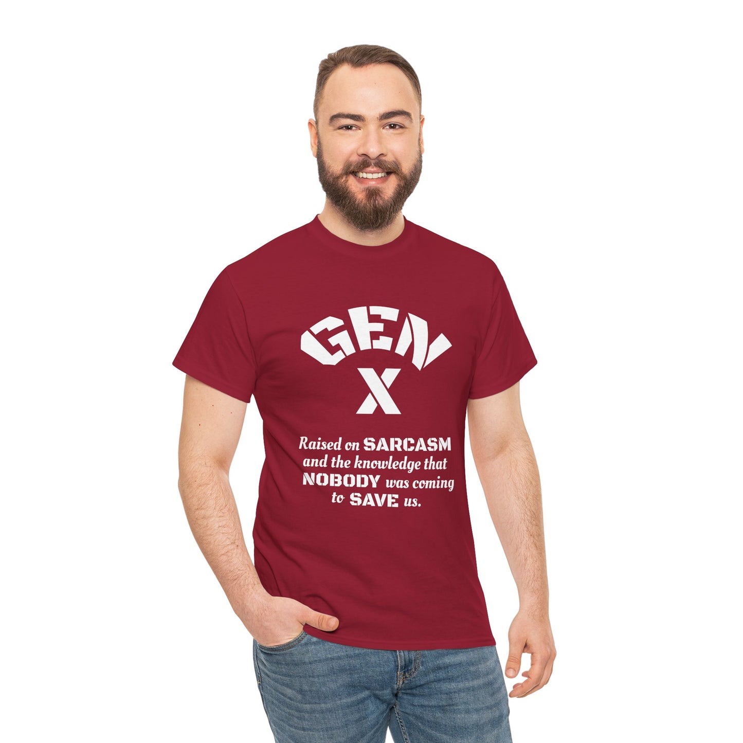 GEN X Raised on Sarcasm T-Shirt Generation X Pride Tee Proud Gen X Shirt