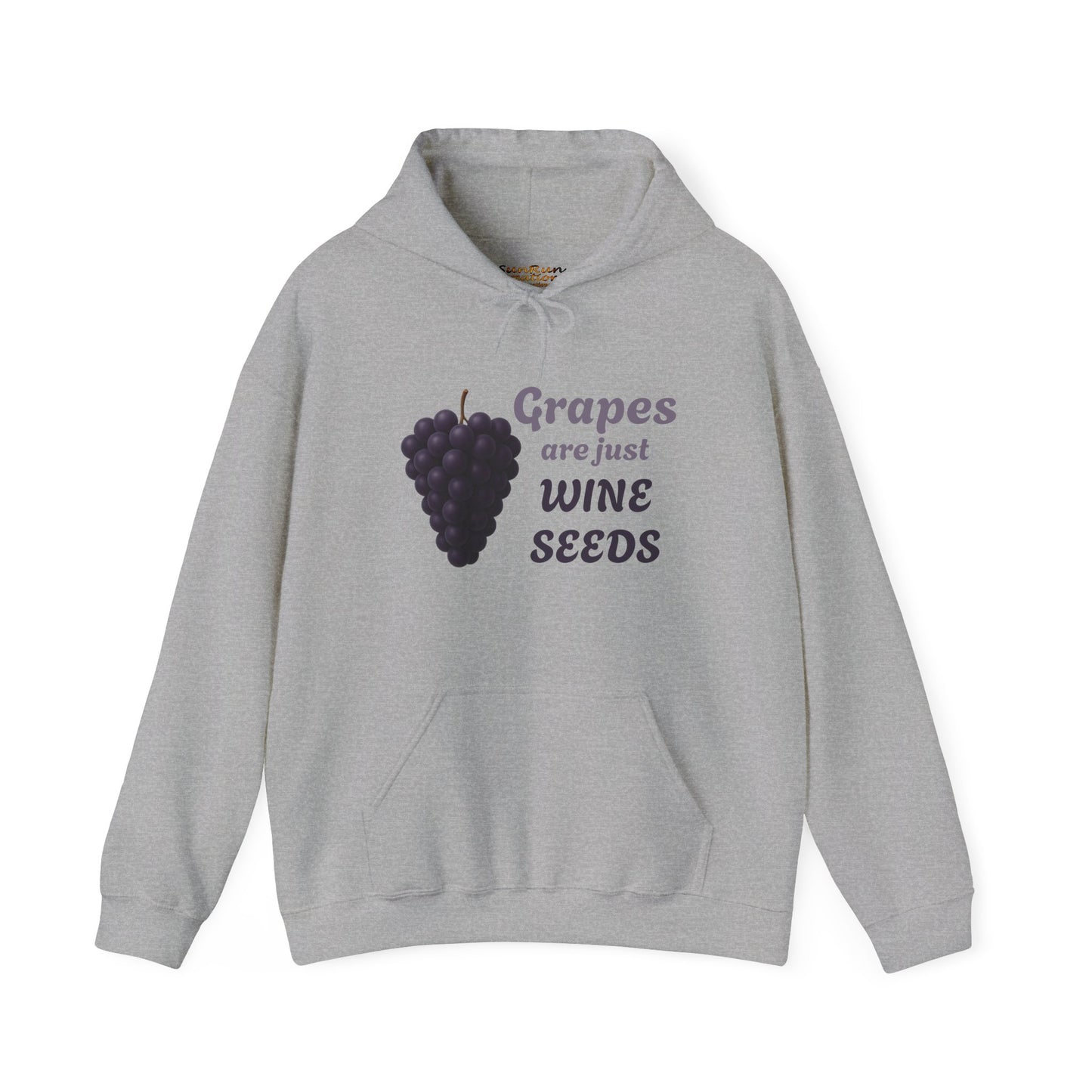 Wine Lover's Grapes are Wine Seeds Unisex Hoodie, Cozy Sweatshirt for Wine Lovers, Perfect Gift