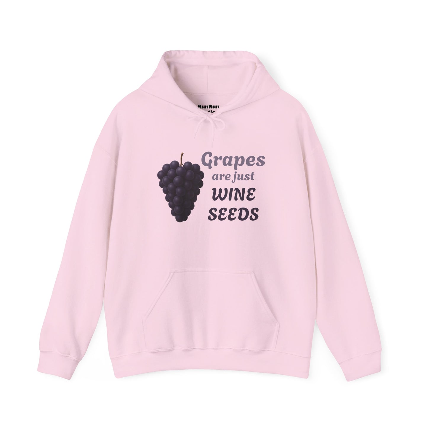 Grapes Are Just Wine Seeds Wine Lover's Unisex Hoodie, Cozy Sweatshirt for Wine Lovers, Perfect Gift, Fall Fashion, and Everyday Comfort