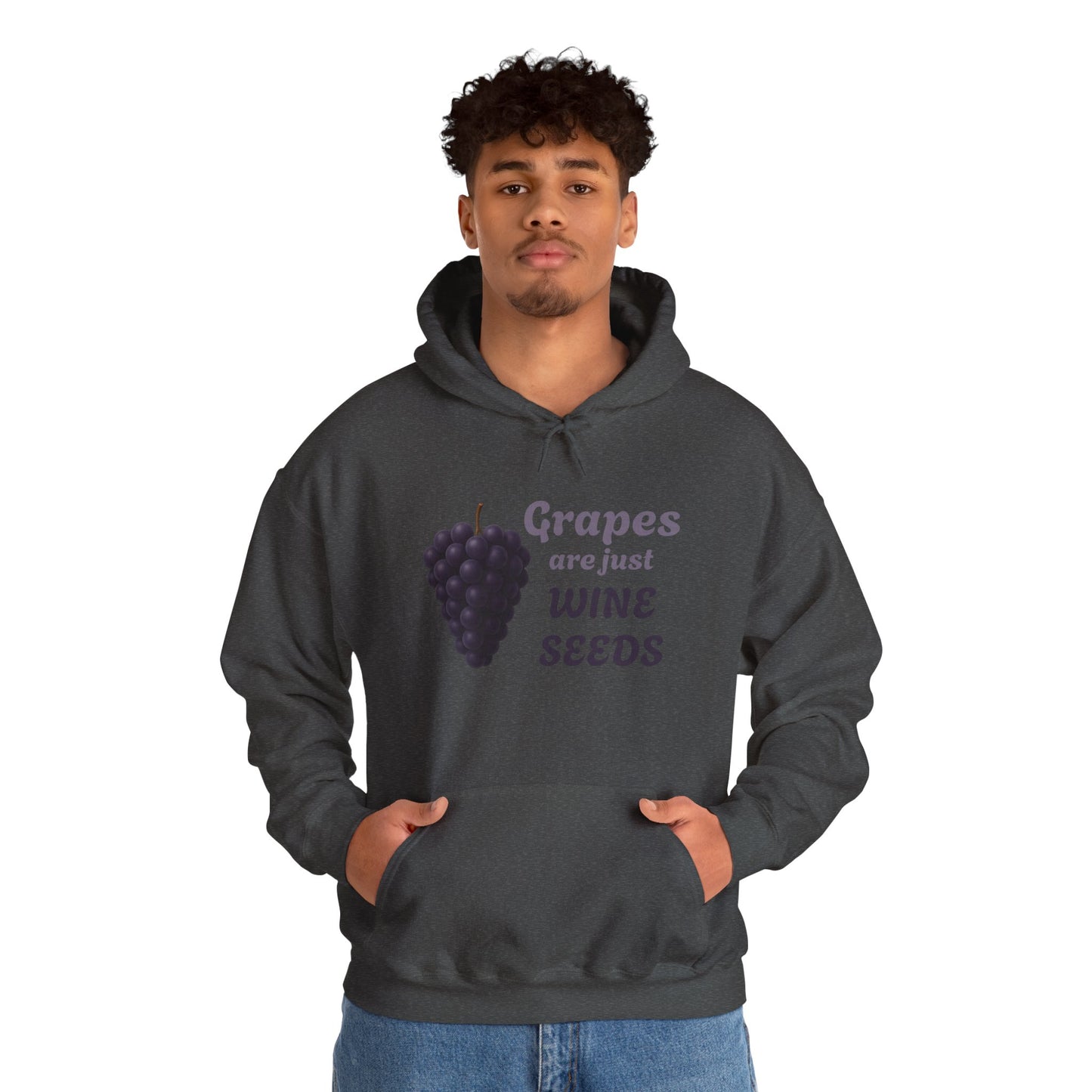 Wine Lover's Grapes are Wine Seeds Unisex Hoodie, Cozy Sweatshirt for Wine Lovers, Perfect Gift