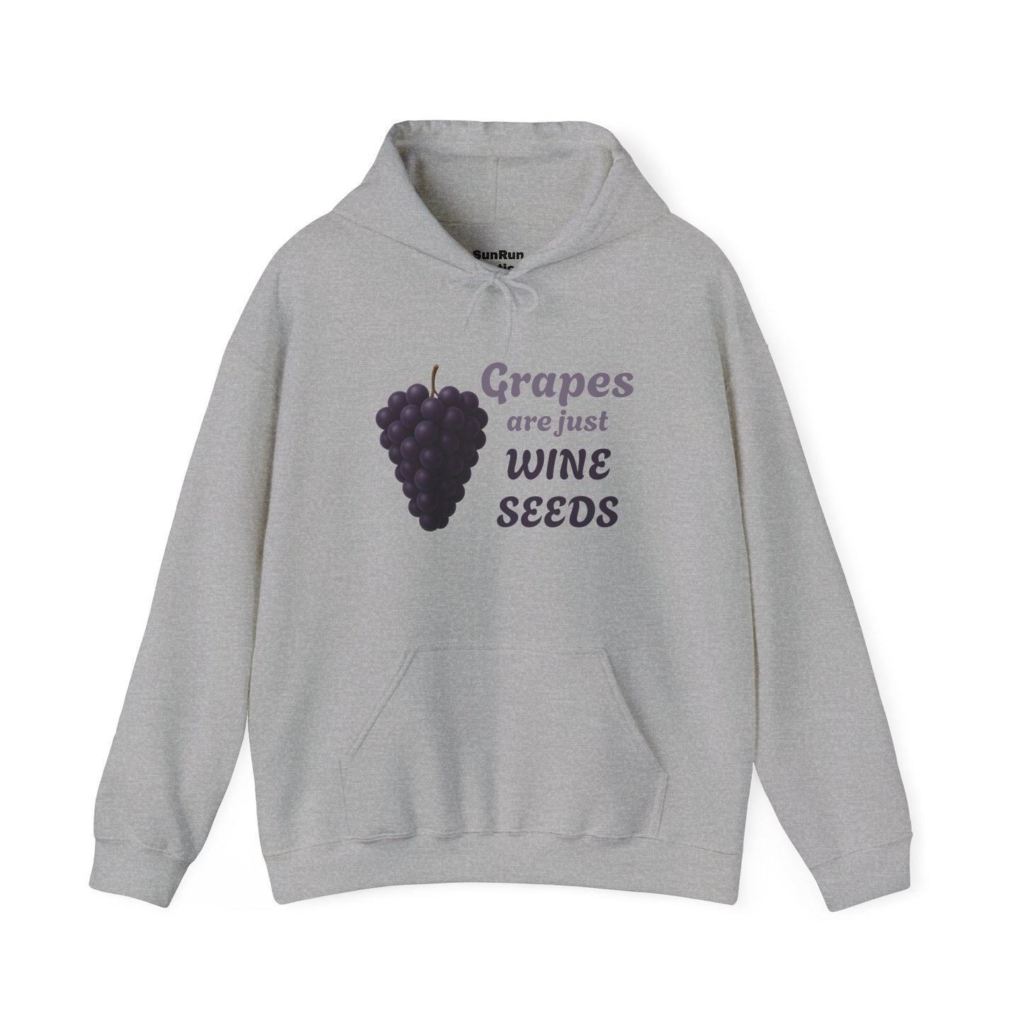 Grapes Are Just Wine Seeds Wine Lover's Unisex Hoodie, Cozy Sweatshirt for Wine Lovers, Perfect Gift, Fall Fashion, and Everyday Comfort