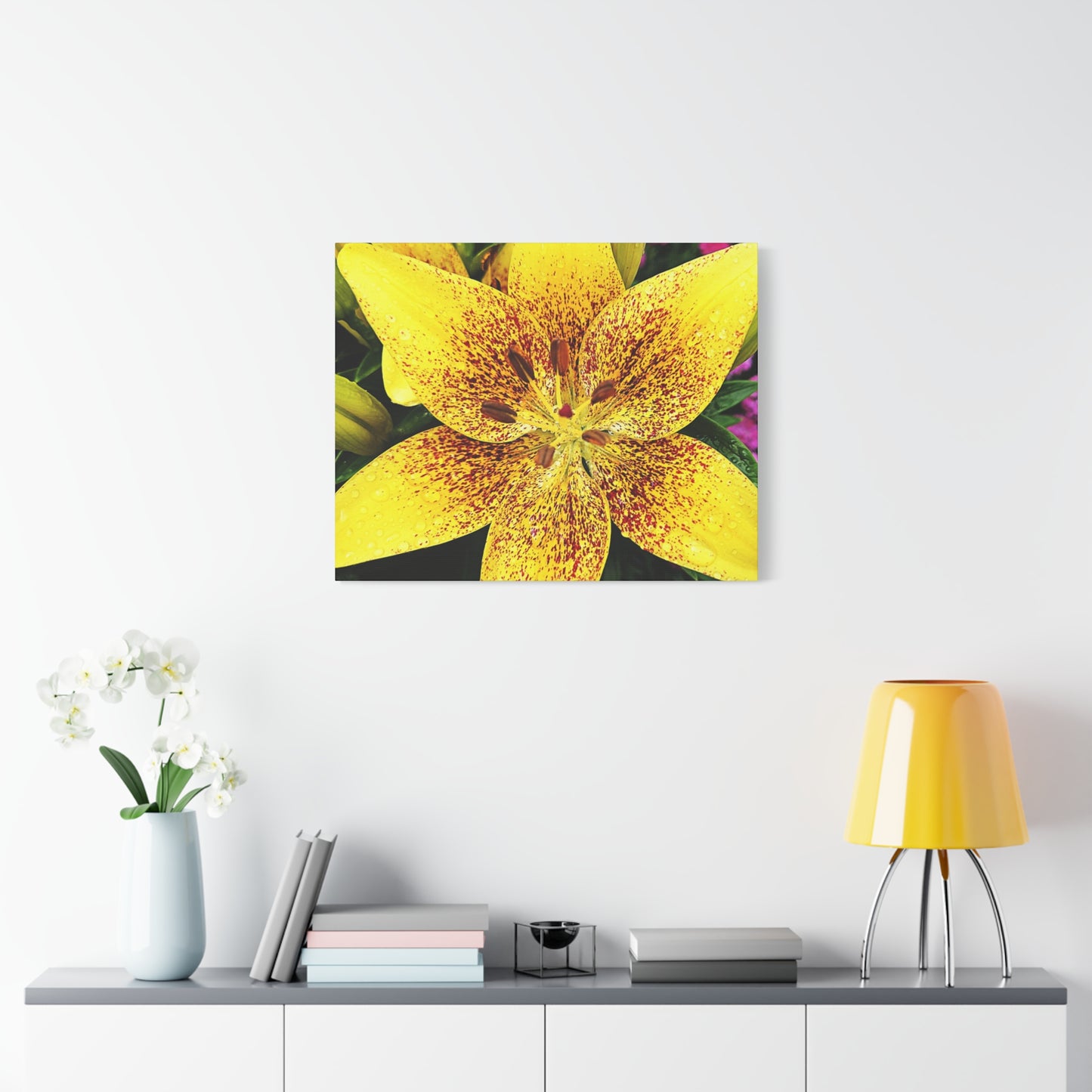 Vibrant Floral Canvas Art, Bright Yellow Flower Wall Décor, Home Aesthetics, Gift Idea for Nature Lovers, Spring Decor
