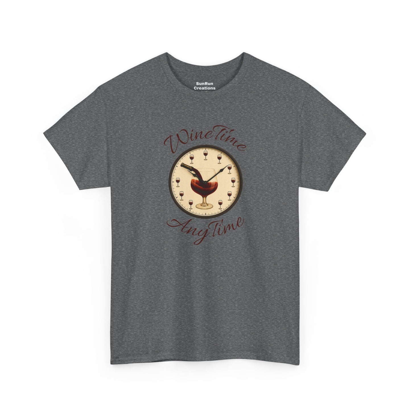 Wine Time Anytime T-Shirt Clever Wine Lover's Tee Wine Shirt