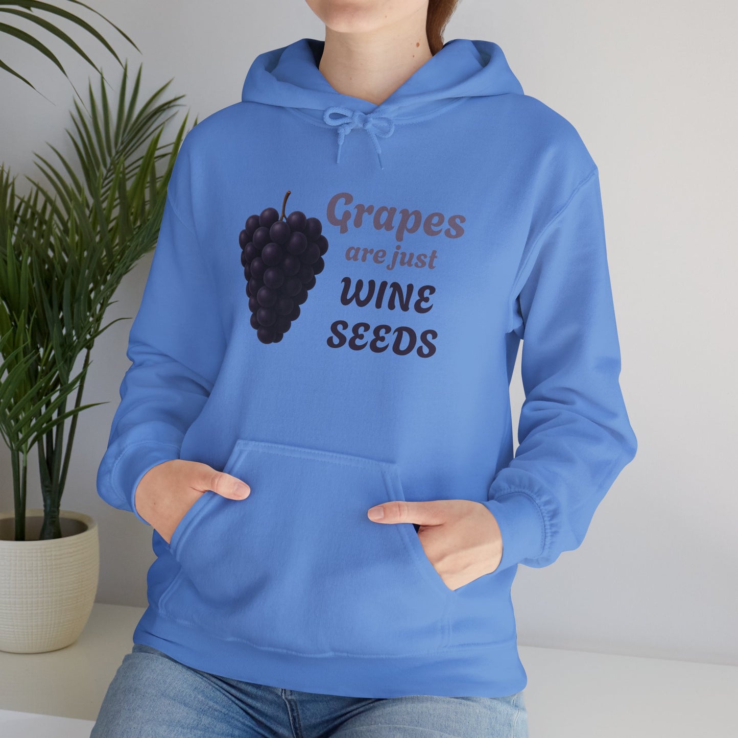 Wine Lover's Grapes are Wine Seeds Unisex Hoodie, Cozy Sweatshirt for Wine Lovers, Perfect Gift