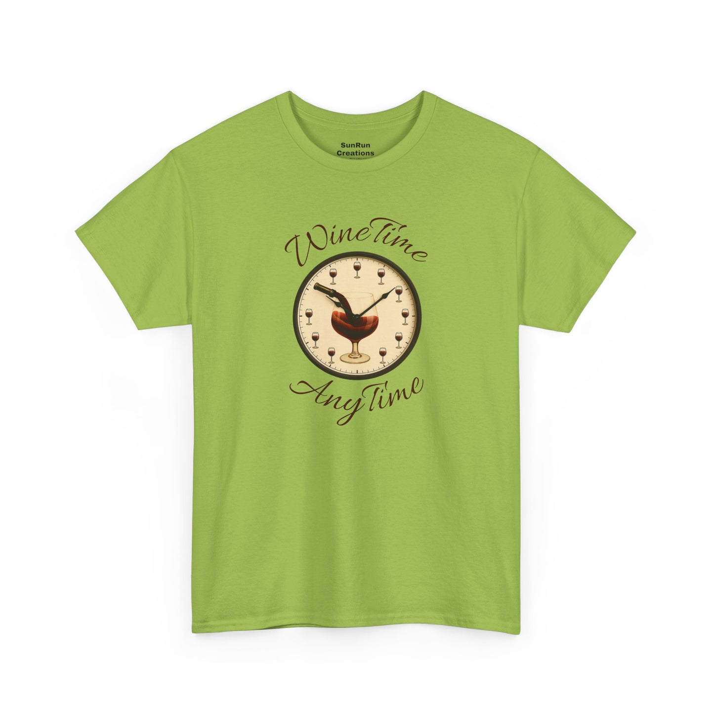 Wine Time Anytime T-Shirt Clever Wine Lover's Tee Wine Shirt