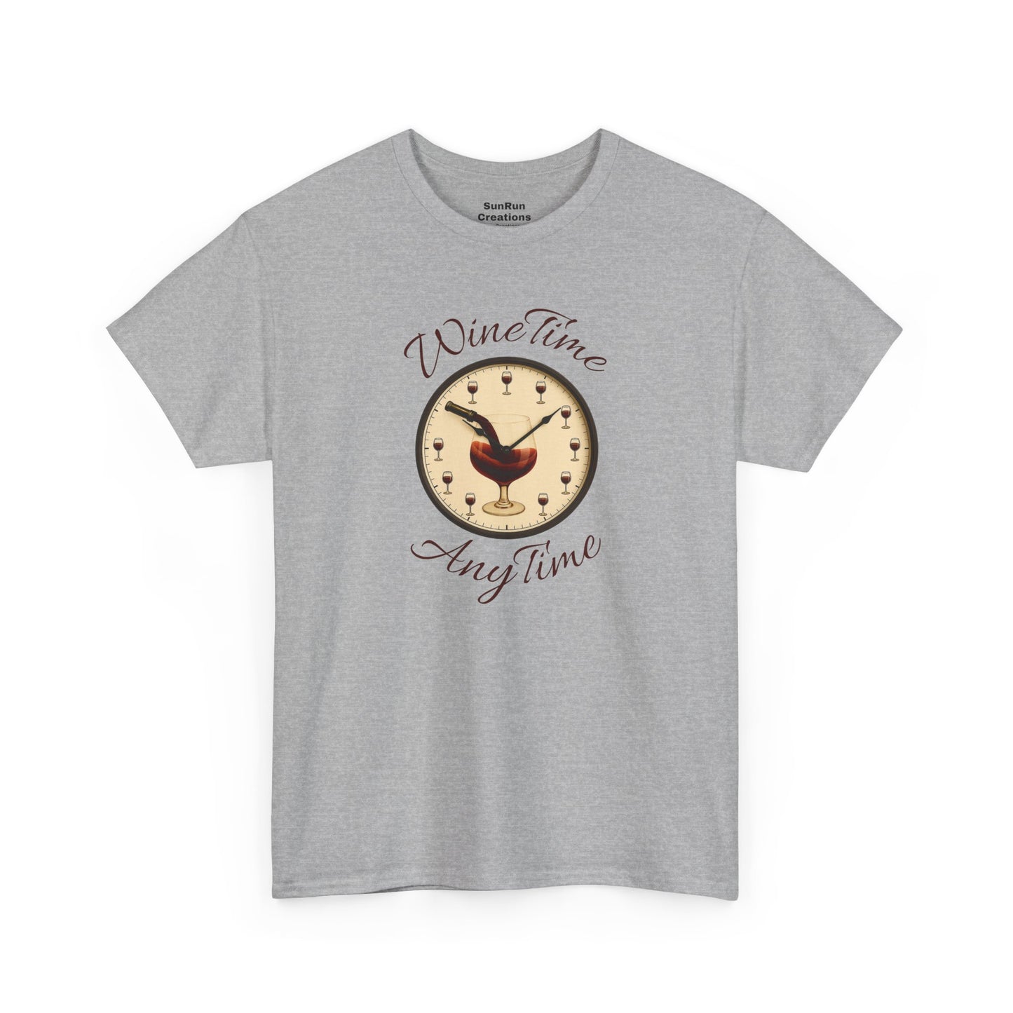 Wine Time Anytime T-Shirt Clever Wine Lover's Tee Wine Shirt