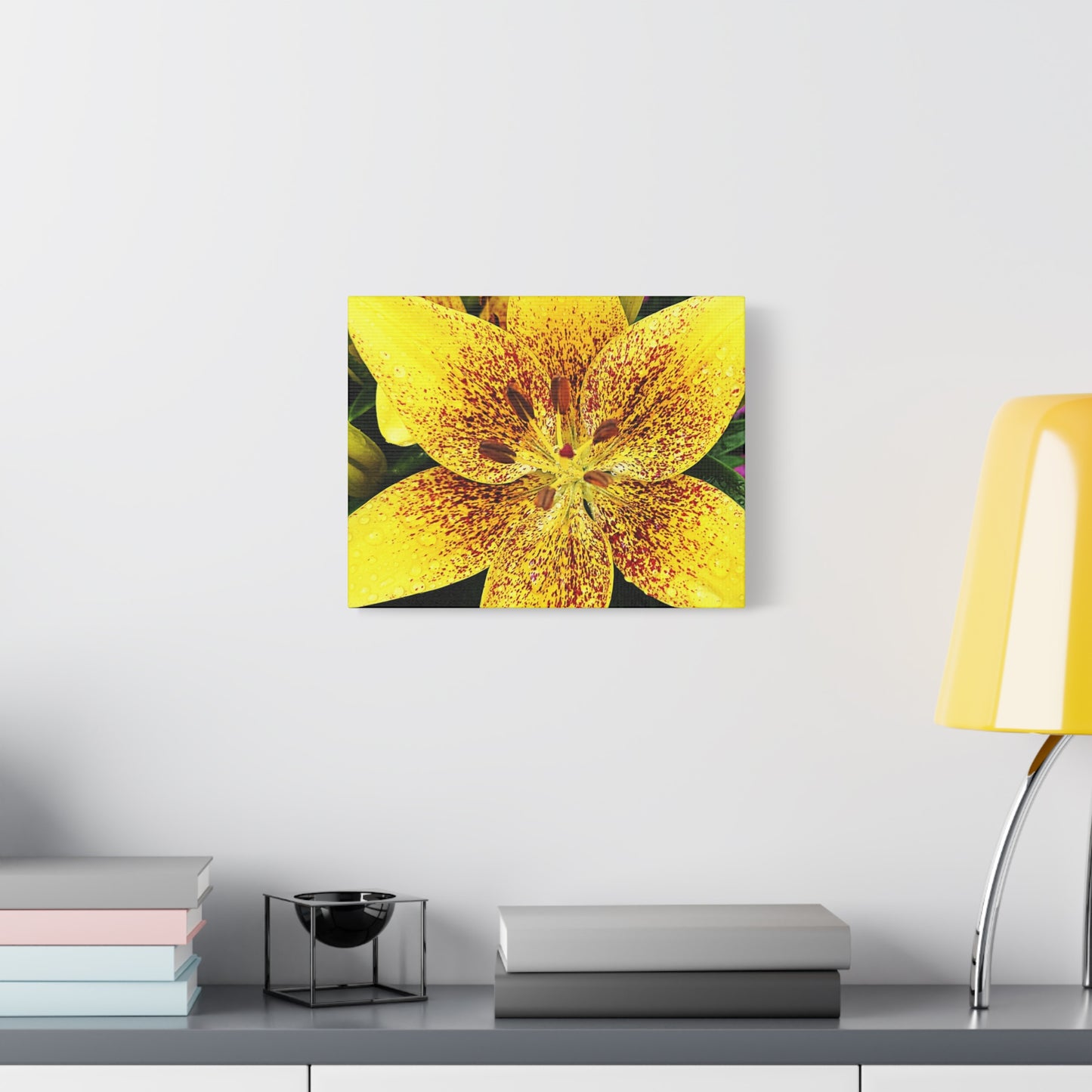 Vibrant Floral Canvas Art, Bright Yellow Flower Wall Décor, Home Aesthetics, Gift Idea for Nature Lovers, Spring Decor