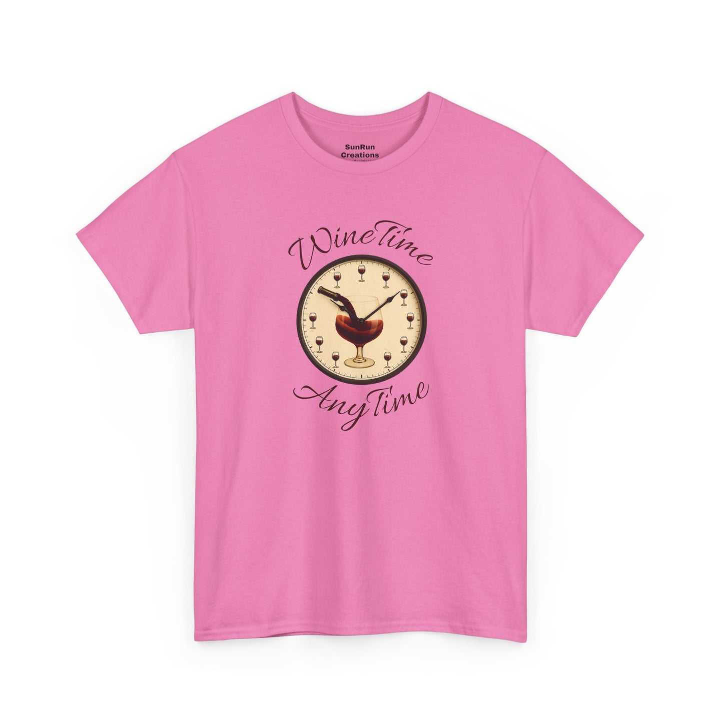Wine Time Anytime T-Shirt Clever Wine Lover's Tee Wine Shirt