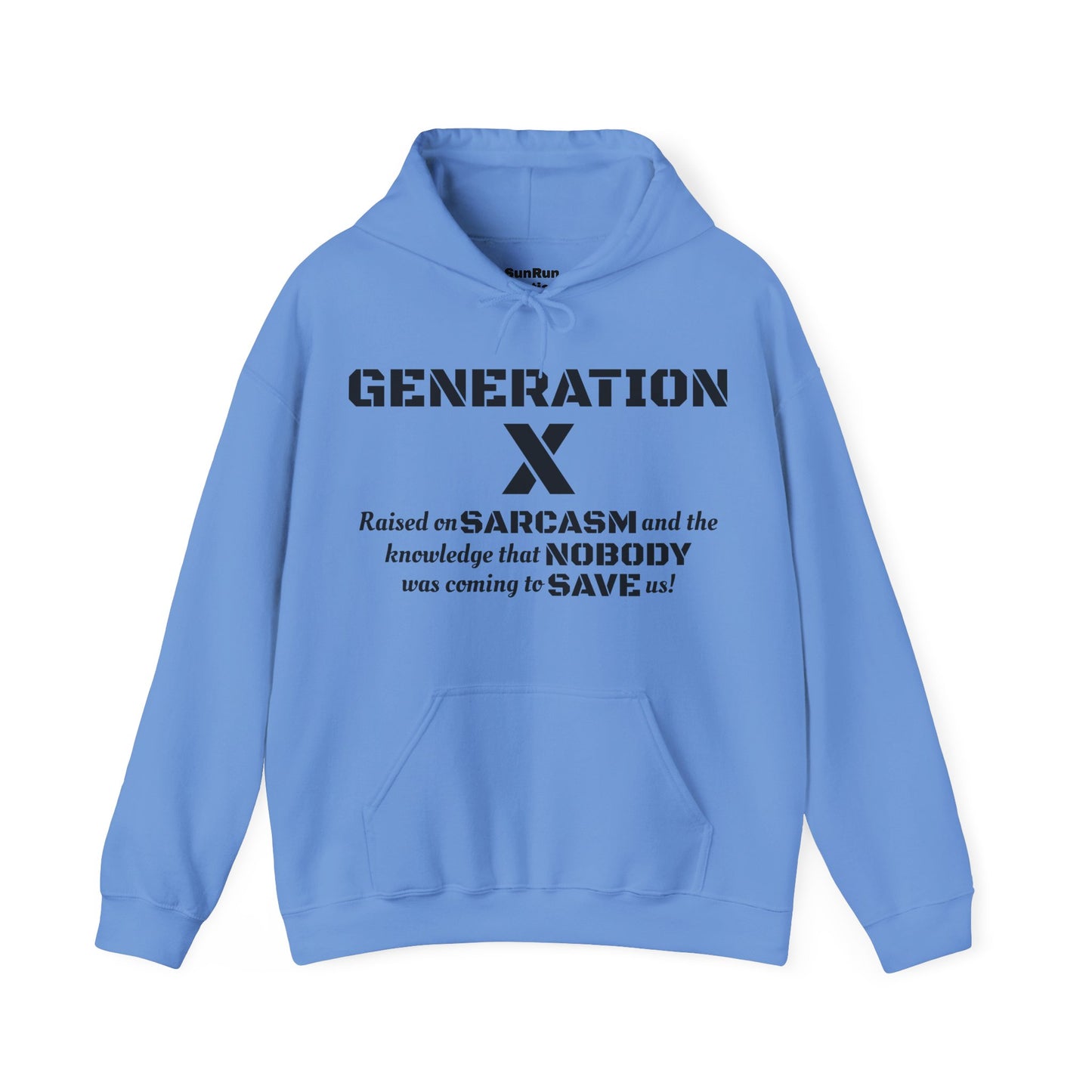 Generation X Hoodie – Raised on Sarcasm Hoodie Retro, Bold & Proud Gen X Shirt