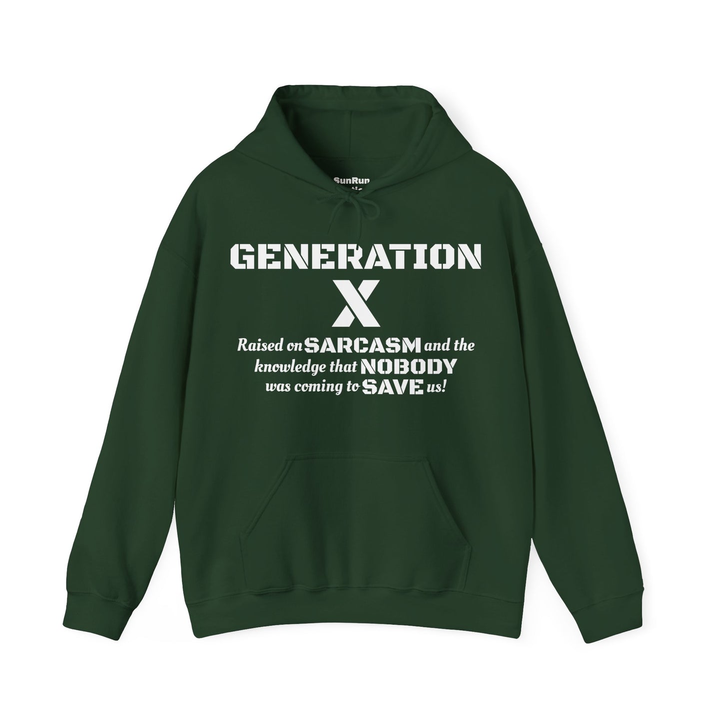 Generation X Hoodie – Raised on Sarcasm Hoodie Retro, Bold & Proud Gen X Shirt
