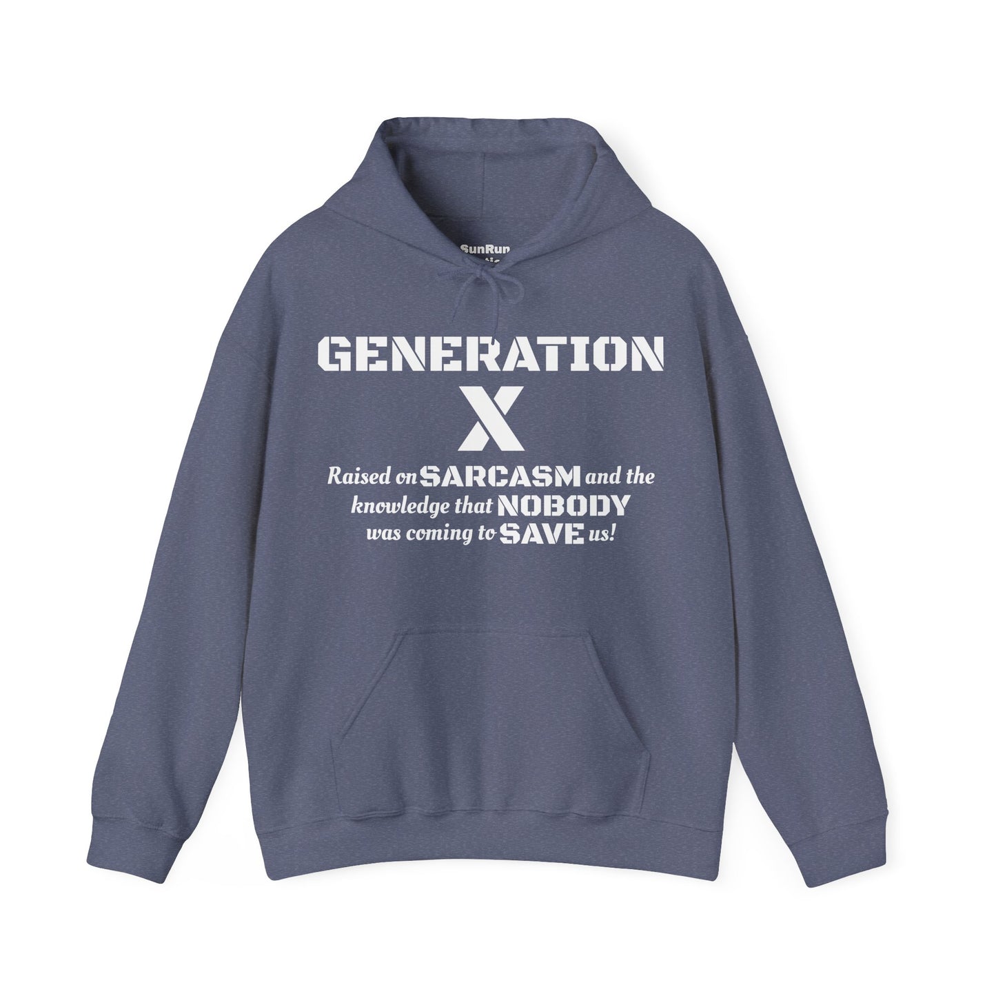 Generation X Hoodie – Raised on Sarcasm Hoodie Retro, Bold & Proud Gen X Shirt