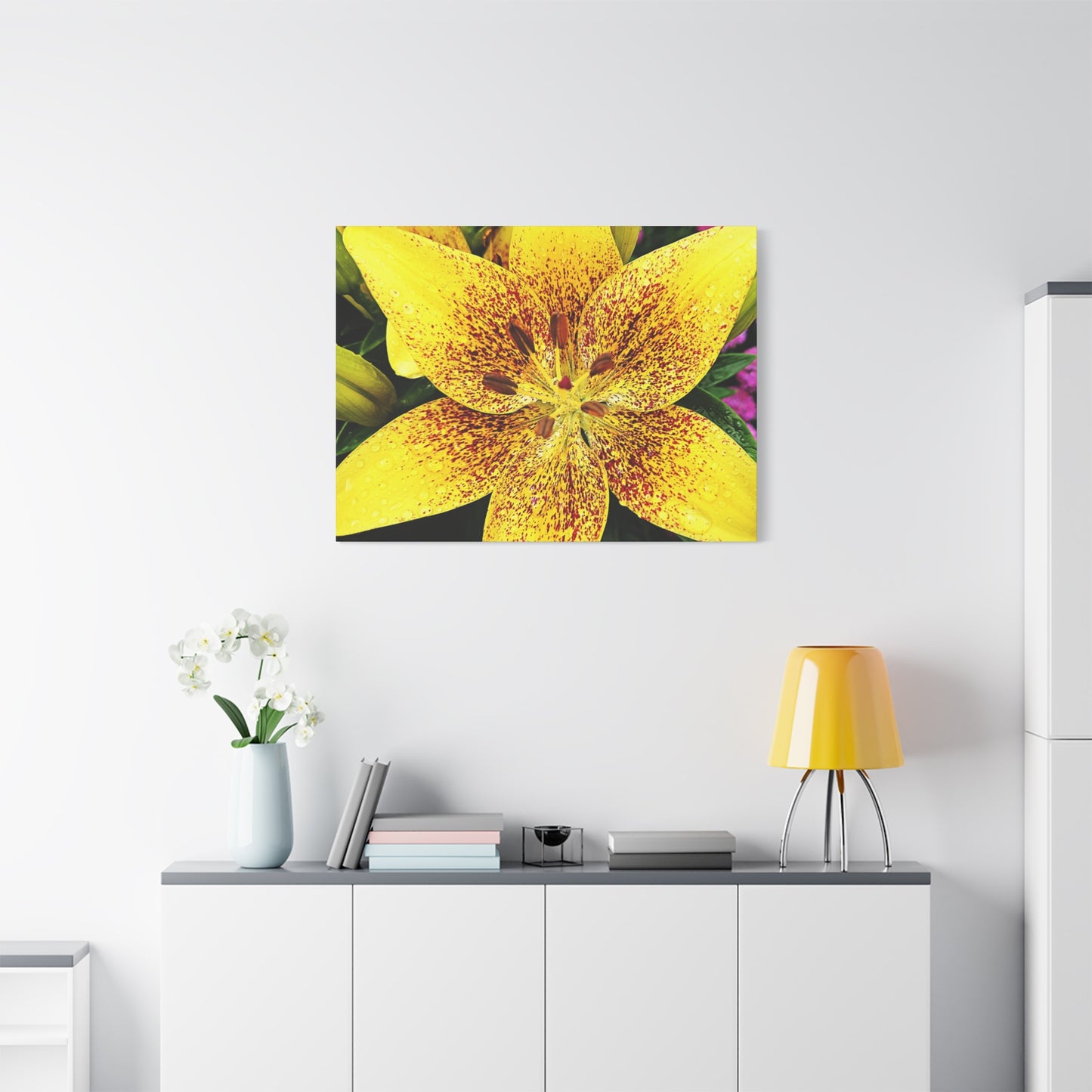 Vibrant Floral Canvas Art, Bright Yellow Flower Wall Décor, Home Aesthetics, Gift Idea for Nature Lovers, Spring Decor