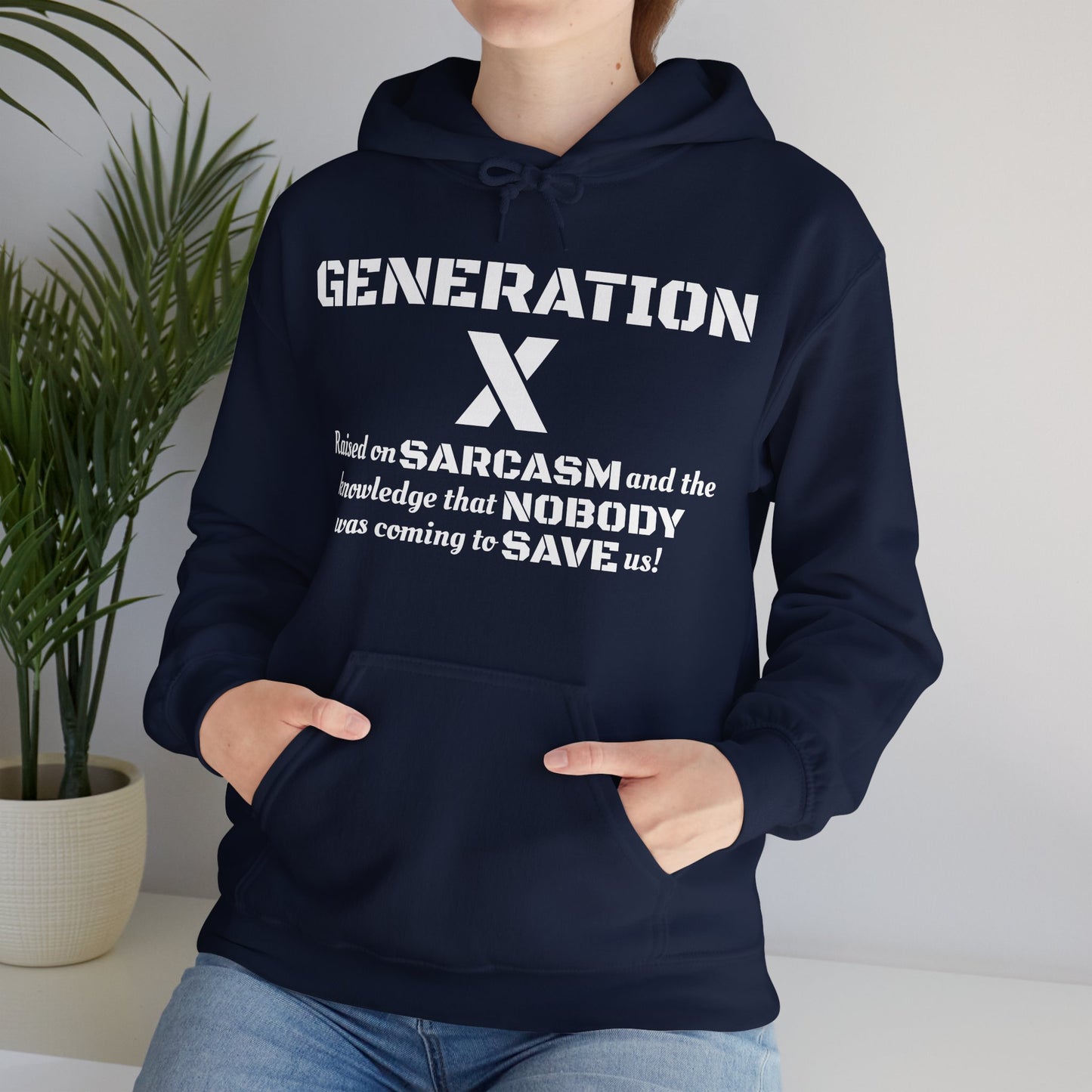 Generation X Hoodie – Raised on Sarcasm Hoodie Retro, Bold & Proud Gen X Shirt