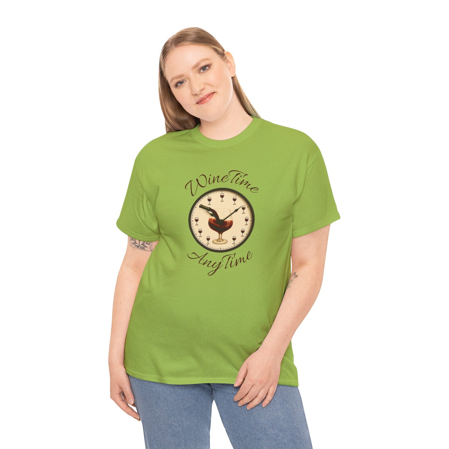 Wine Time Anytime T-Shirt Clever Wine Lover's Tee Wine Shirt