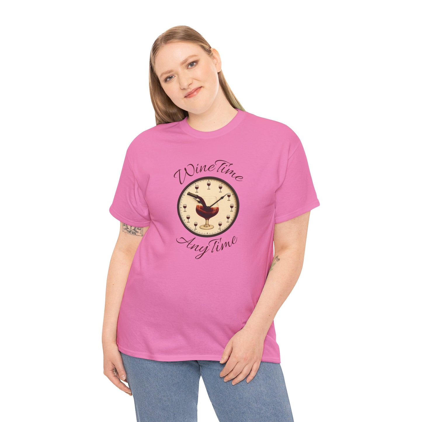 Wine Time Anytime T-Shirt Clever Wine Lover's Tee Wine Shirt