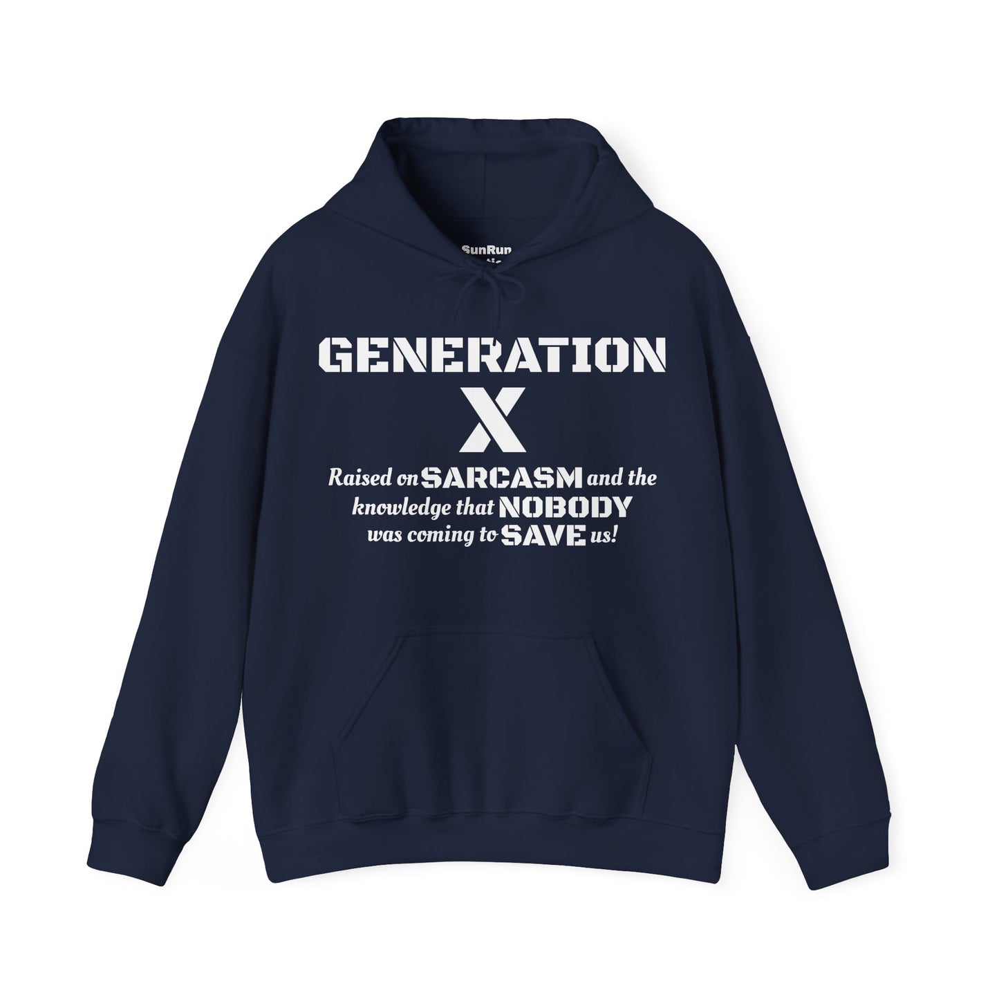 Generation X Hoodie – Raised on Sarcasm Hoodie Retro, Bold & Proud Gen X Shirt