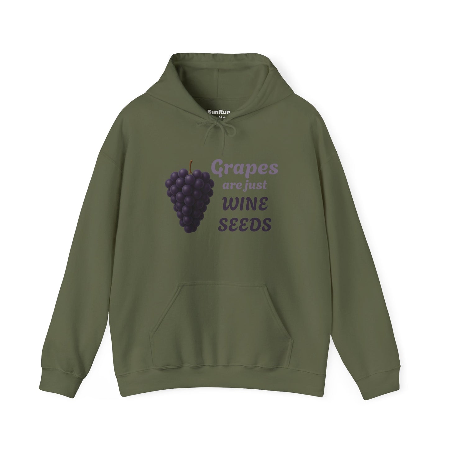 Grapes Are Just Wine Seeds Wine Lover's Unisex Hoodie, Cozy Sweatshirt for Wine Lovers, Perfect Gift, Fall Fashion, and Everyday Comfort