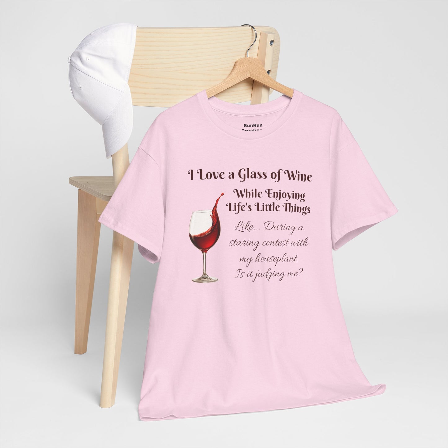 Judgmental Houseplant Wine Lovers T-Shirt - Funny Wine Shirt, Clever Tee for Wine Lovers with a Sense of Humor!