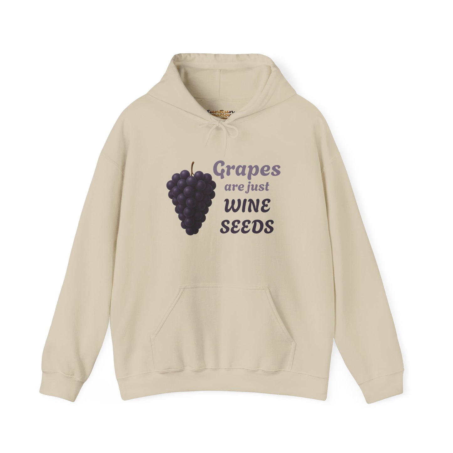 Wine Lover's Grapes are Wine Seeds Unisex Hoodie, Cozy Sweatshirt for Wine Lovers, Perfect Gift