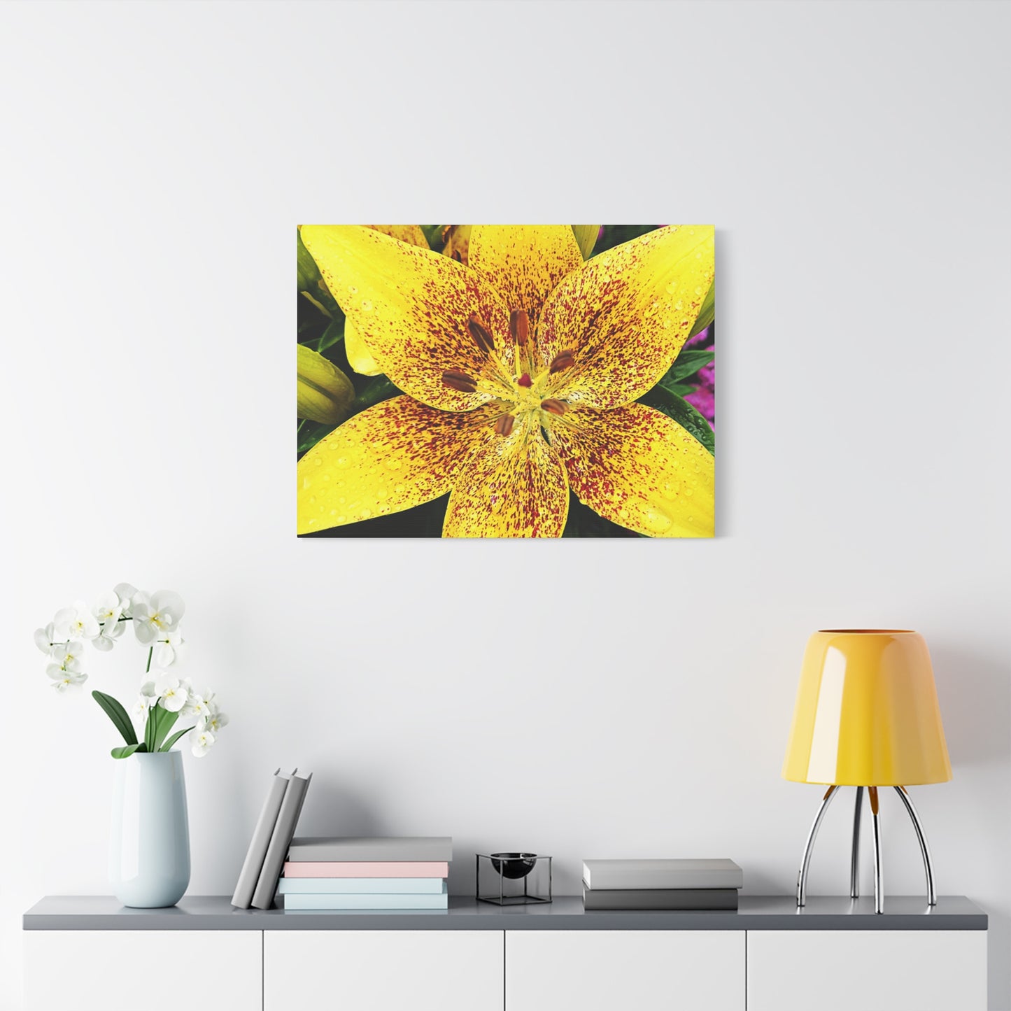 Vibrant Floral Canvas Art, Bright Yellow Flower Wall Décor, Home Aesthetics, Gift Idea for Nature Lovers, Spring Decor
