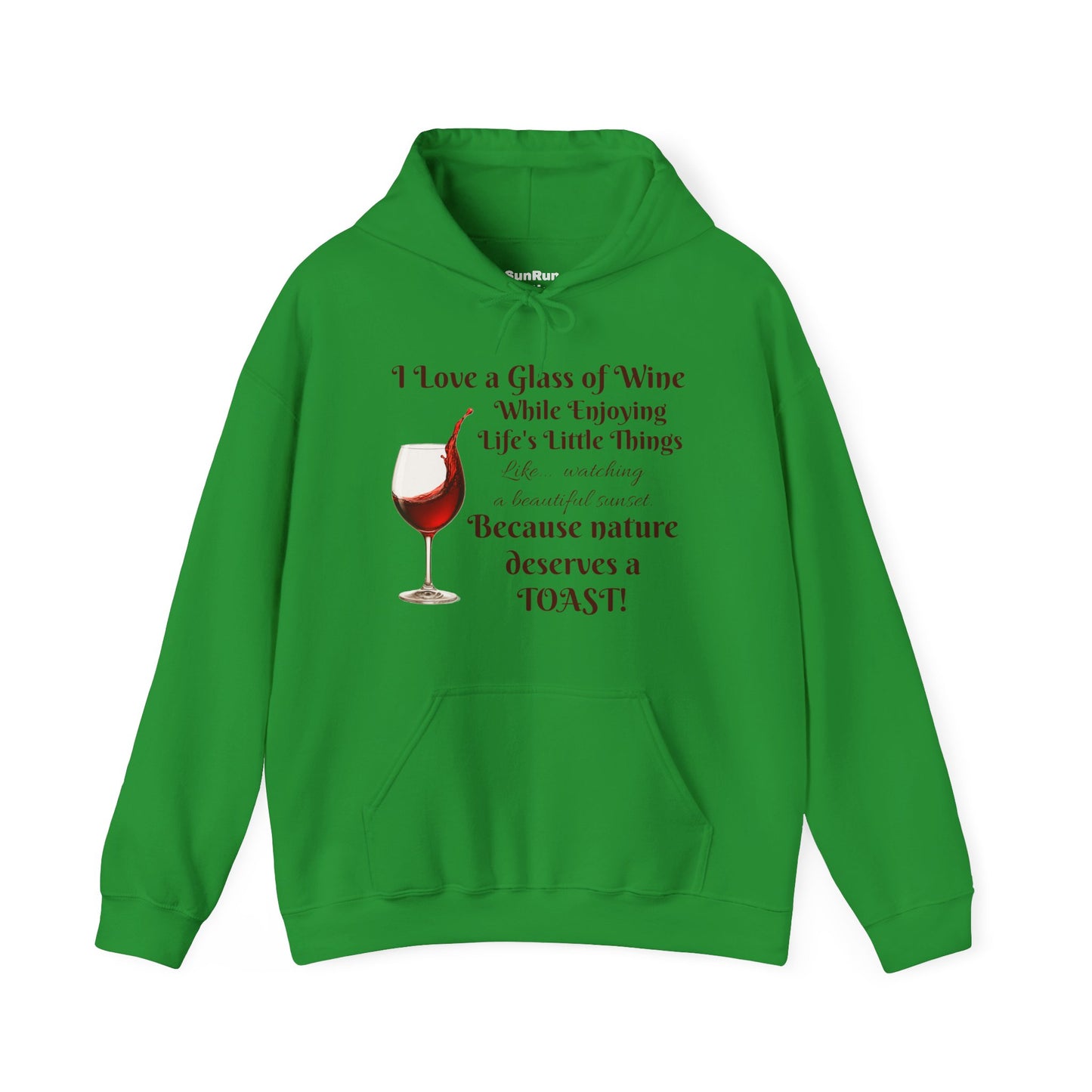 Wine Lover's Unisex Hoodie, Watching a Sunset, Cozy Sweatshirt for Wine Lovers, Perfect Gift for Birthdays, Fall Fashion, and Everyday Comfort