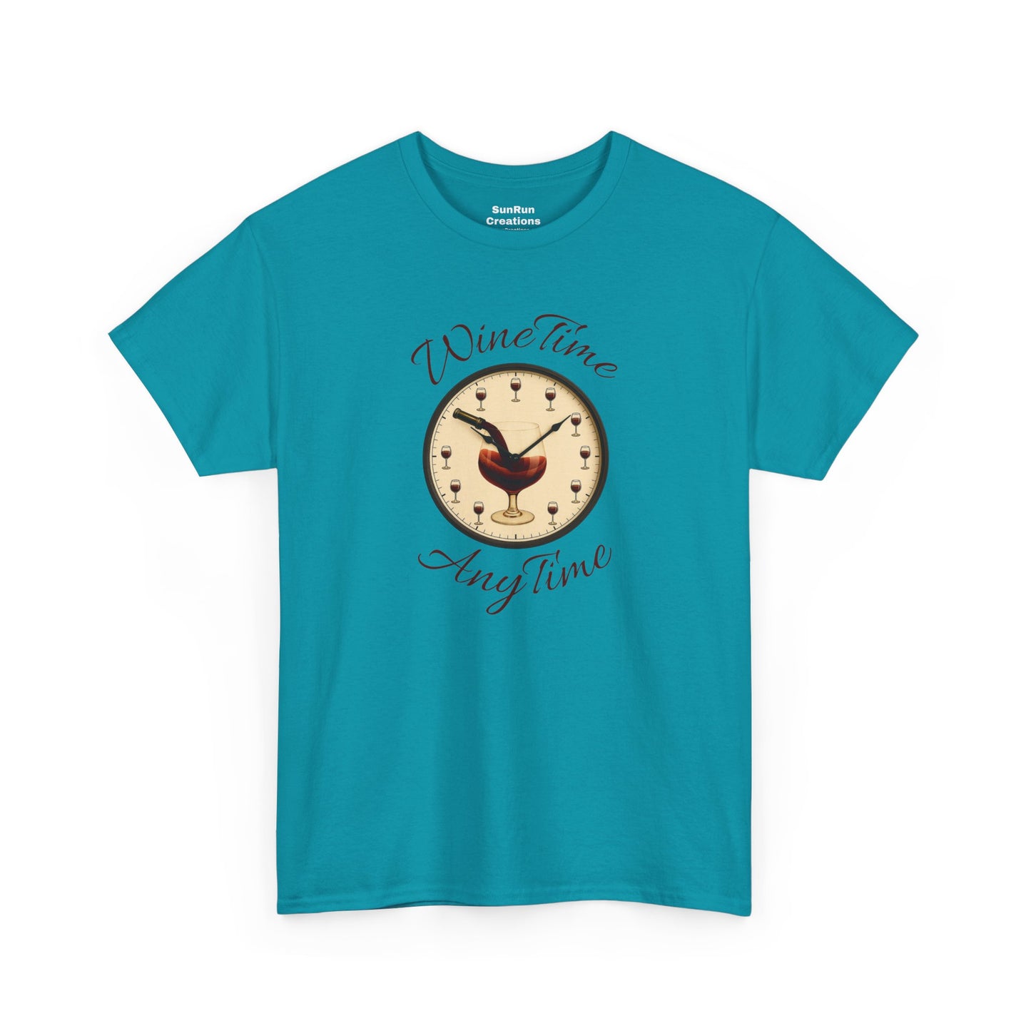 Wine Time Anytime T-Shirt Clever Wine Lover's Tee Wine Shirt