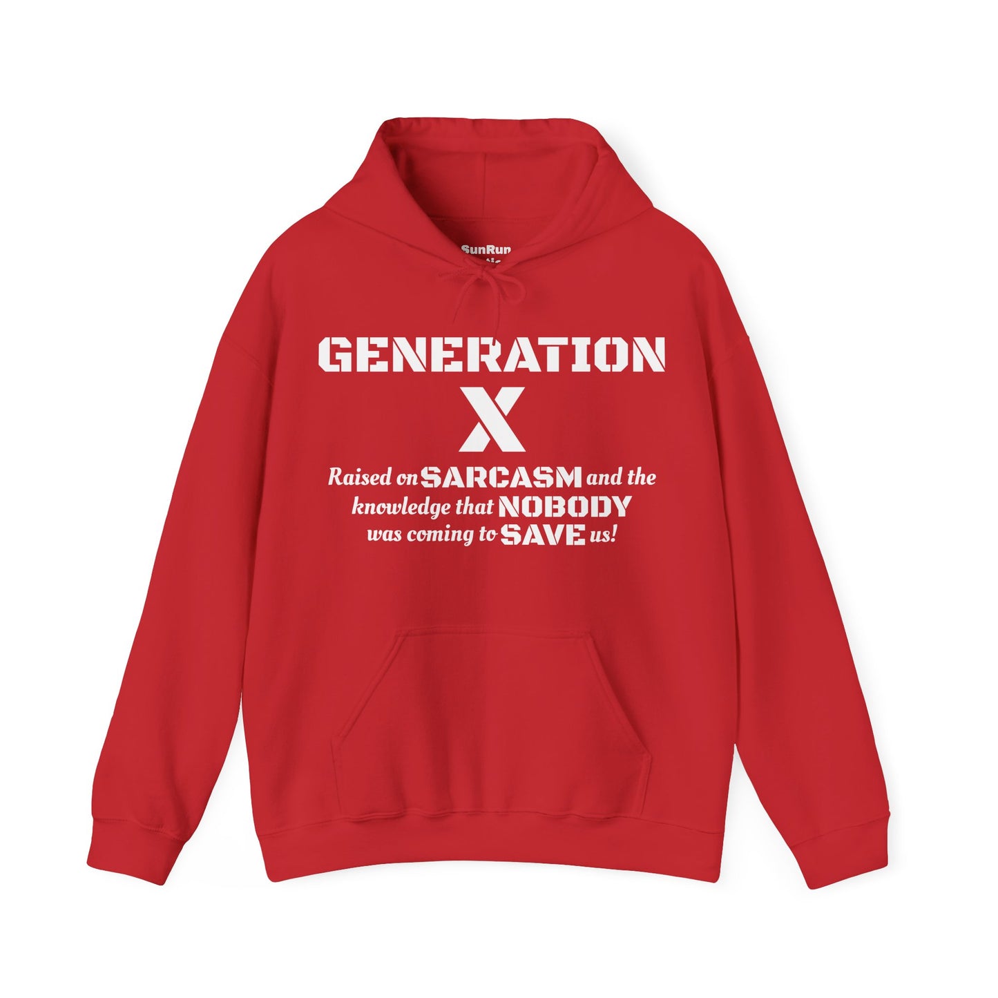 Generation X Hoodie – Raised on Sarcasm Hoodie Retro, Bold & Proud Gen X Shirt