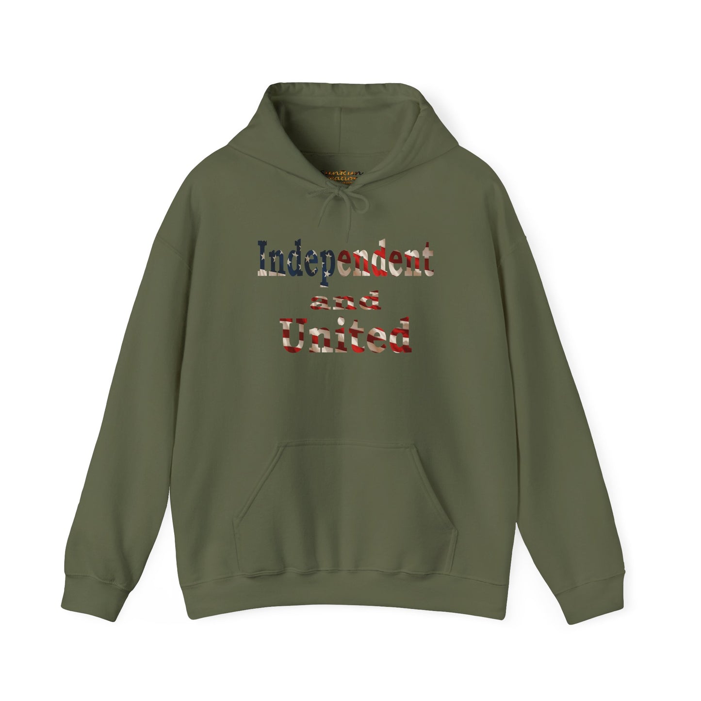 Independent and United Hoodie – Patriotic American Flag Shirt - Celebrate Strength & Unity American Pride Sweatshirt