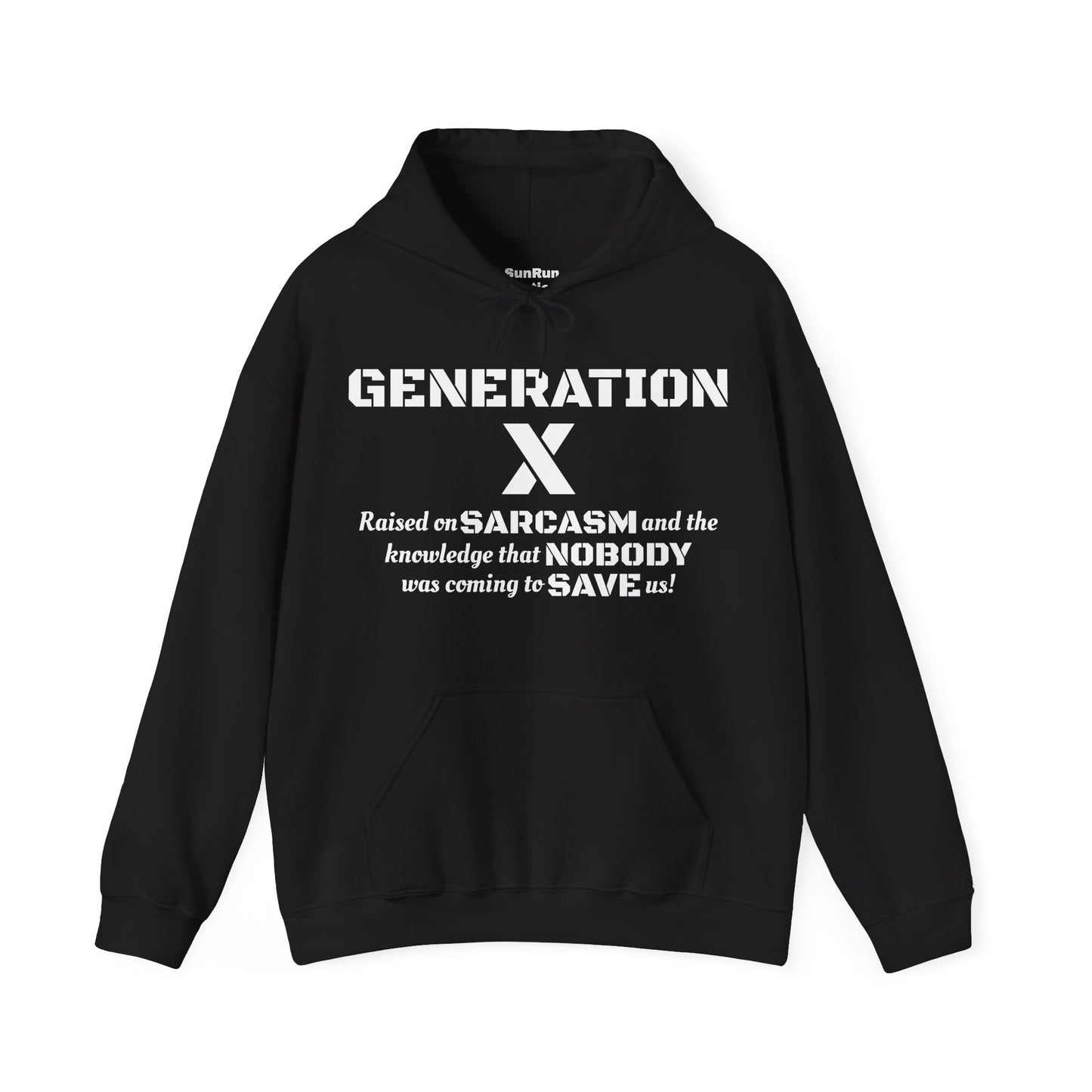 Generation X Hoodie – Raised on Sarcasm Hoodie Retro, Bold & Proud Gen X Shirt