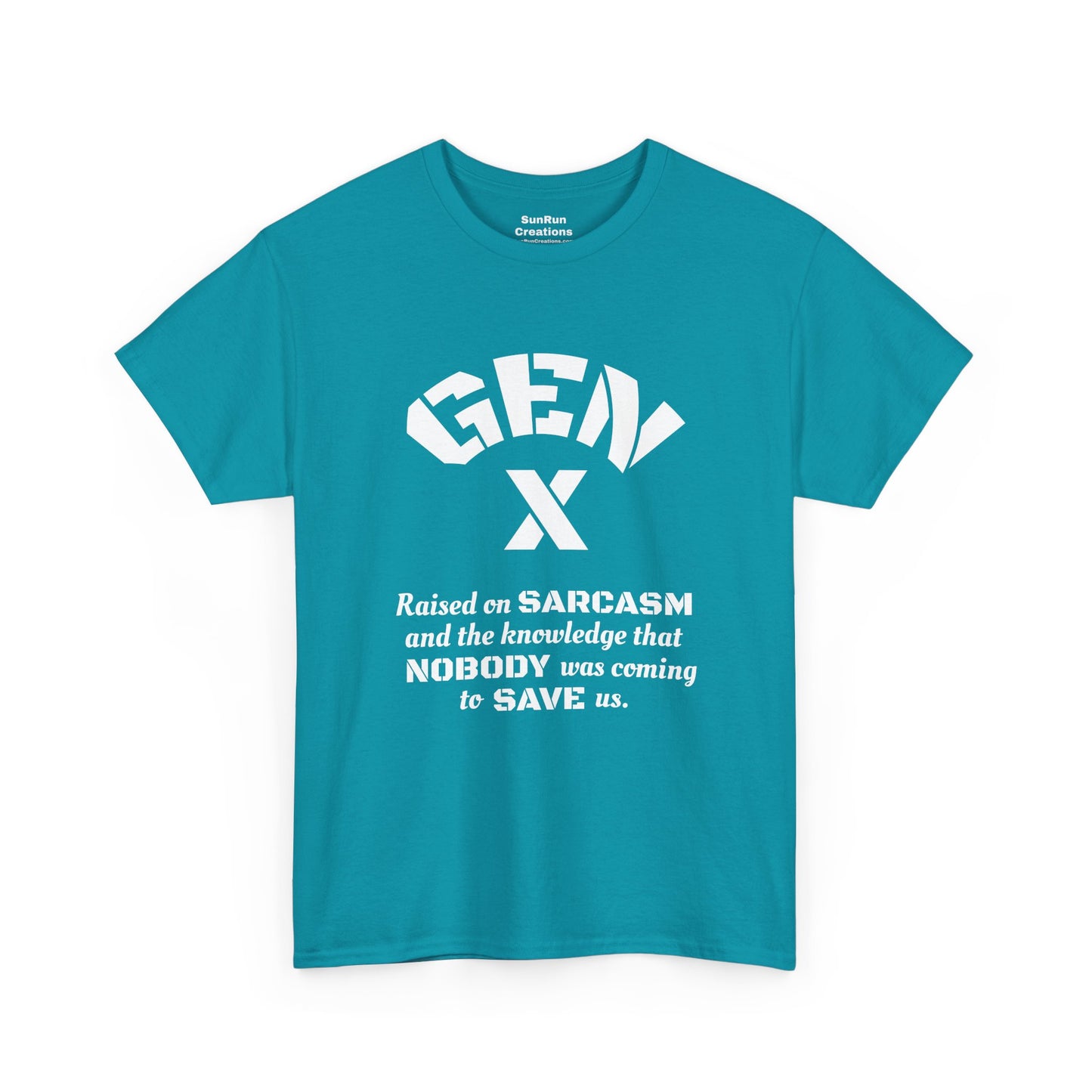 GEN X Raised on Sarcasm T-Shirt Generation X Pride Tee Proud Gen X Shirt