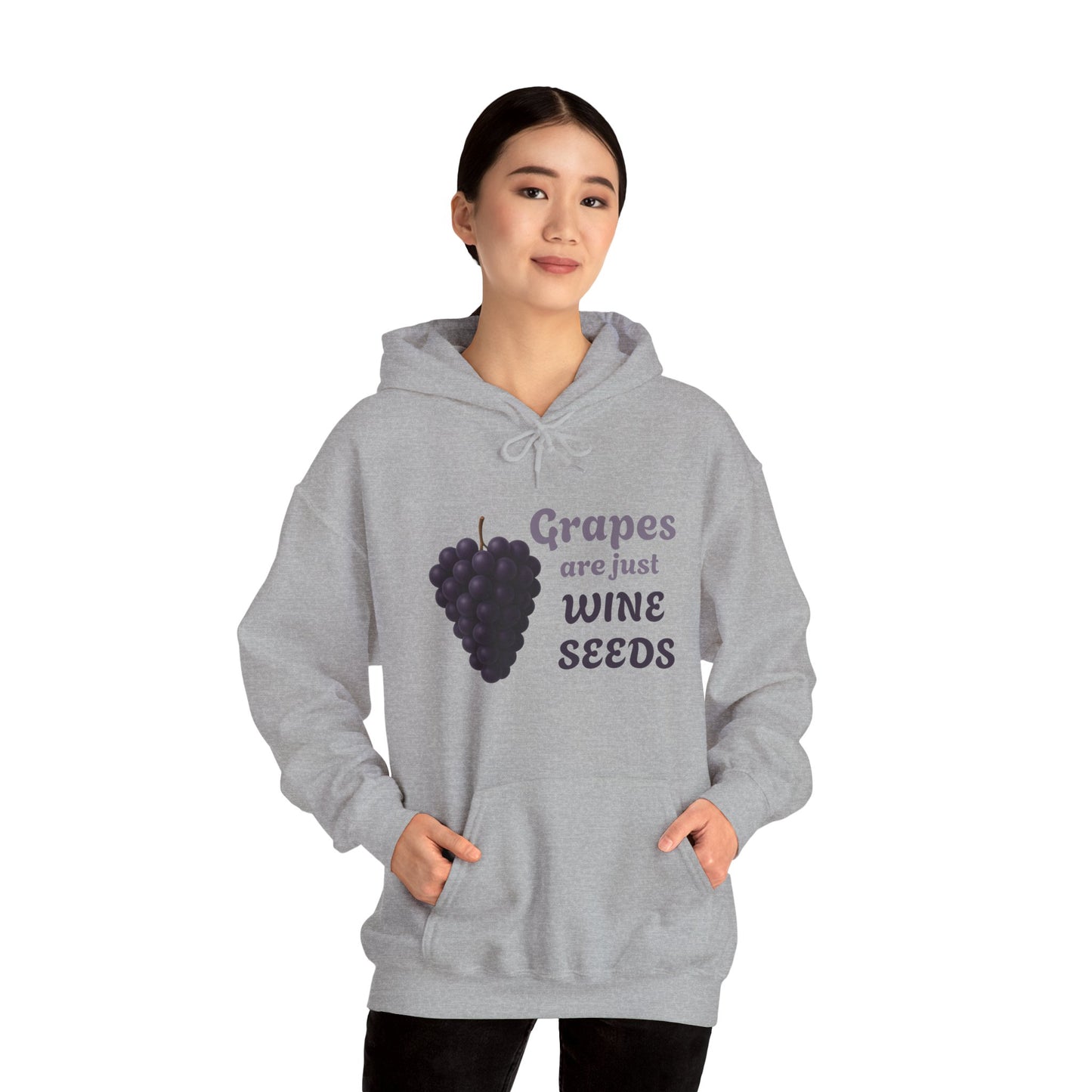 Wine Lover's Grapes are Wine Seeds Unisex Hoodie, Cozy Sweatshirt for Wine Lovers, Perfect Gift