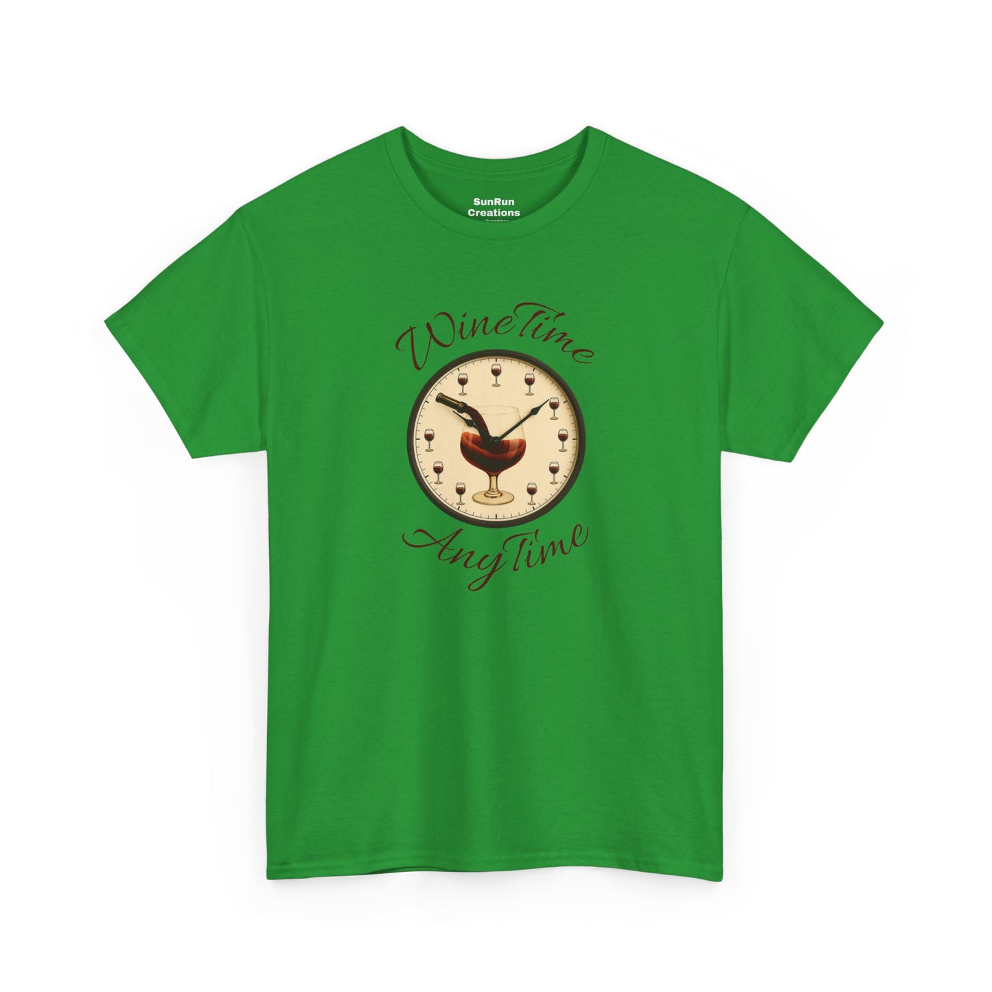 Wine Time Anytime T-Shirt Clever Wine Lover's Tee Wine Shirt