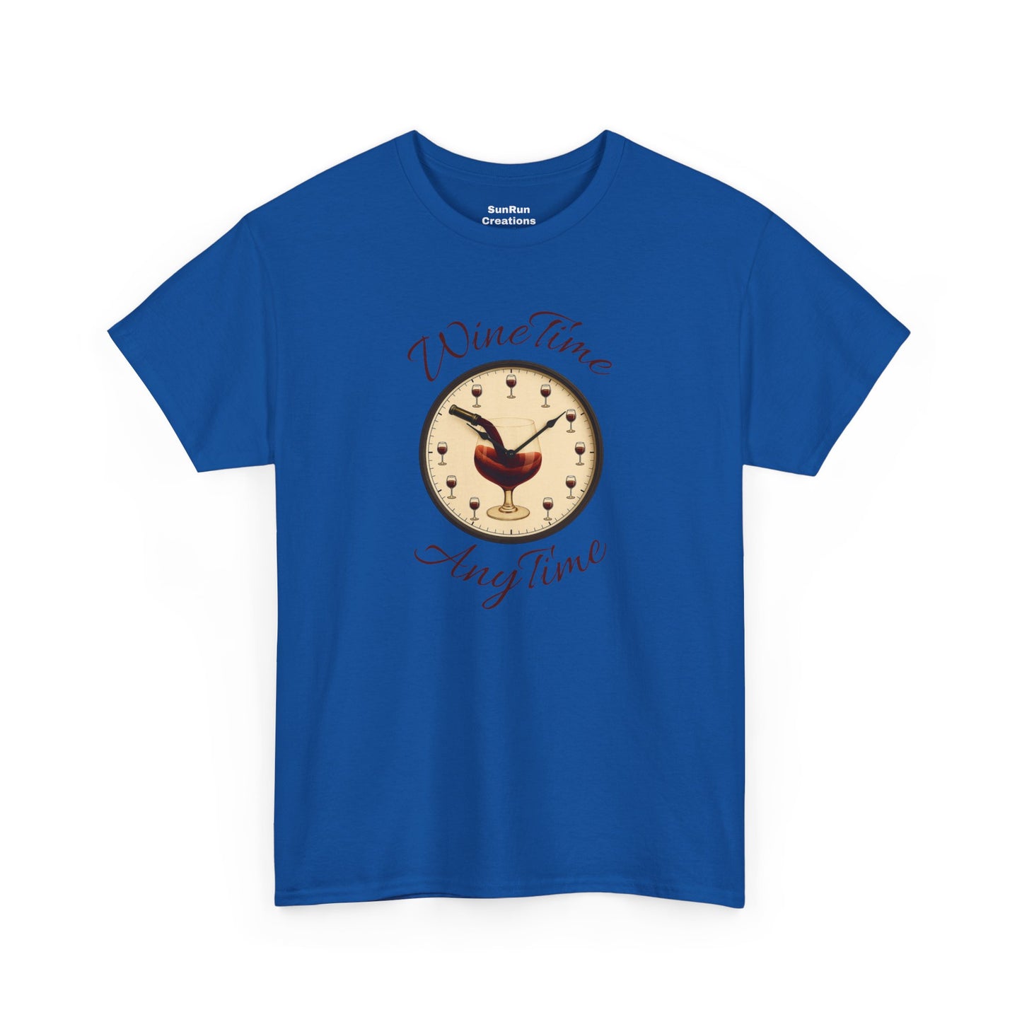 Wine Time Anytime T-Shirt Clever Wine Lover's Tee Wine Shirt