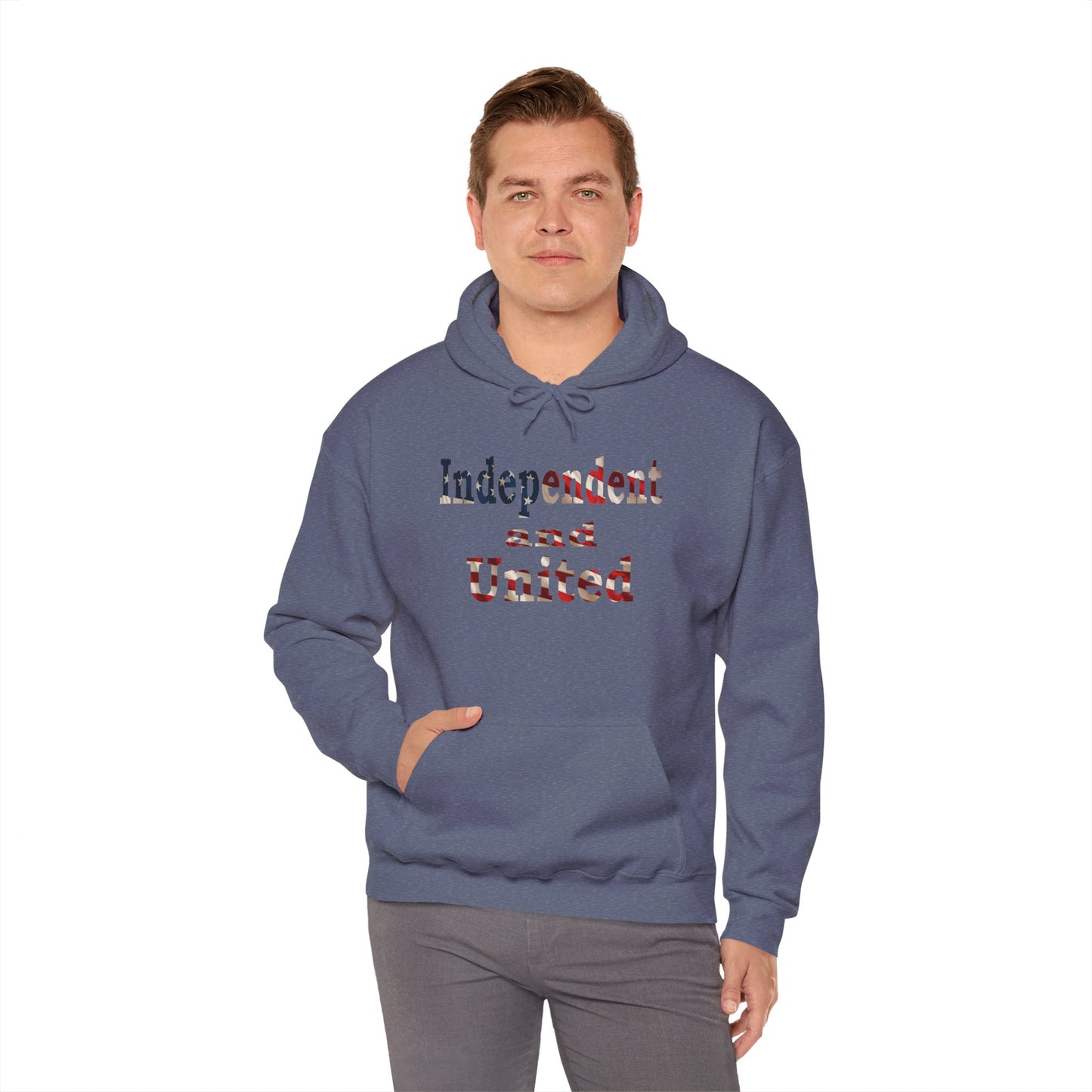Independent and United Hoodie – Patriotic American Flag Shirt - Celebrate Strength & Unity American Pride Sweatshirt