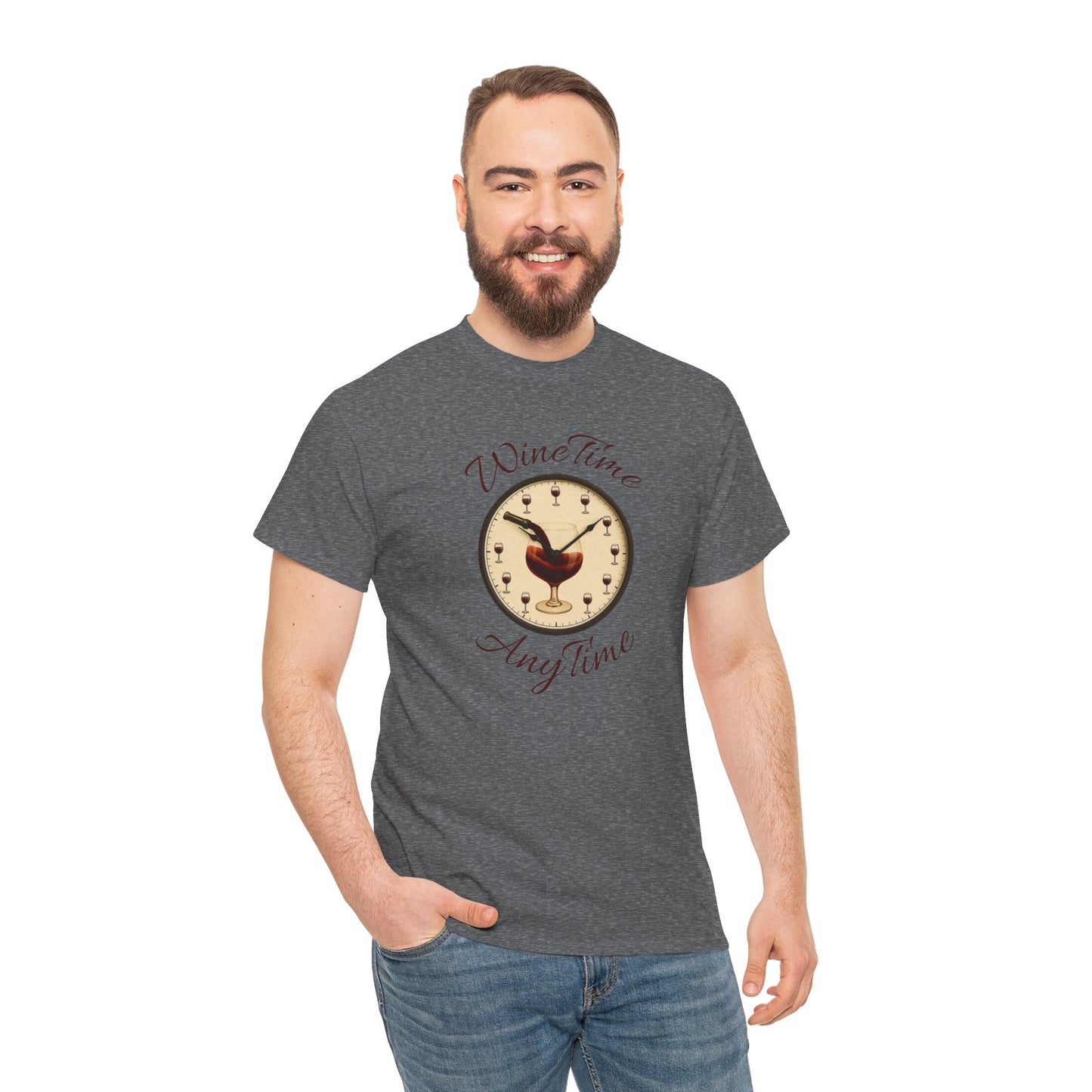 Wine Time Anytime T-Shirt Clever Wine Lover's Tee Wine Shirt