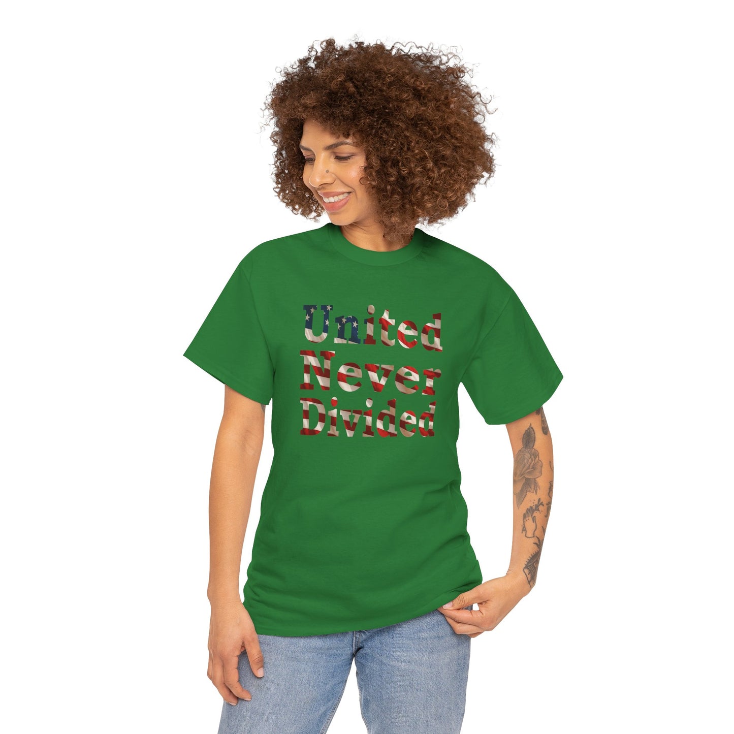 United Never Divided T-Shirt – Patriotic American Flag Shirt - Show Your American Pride Tee