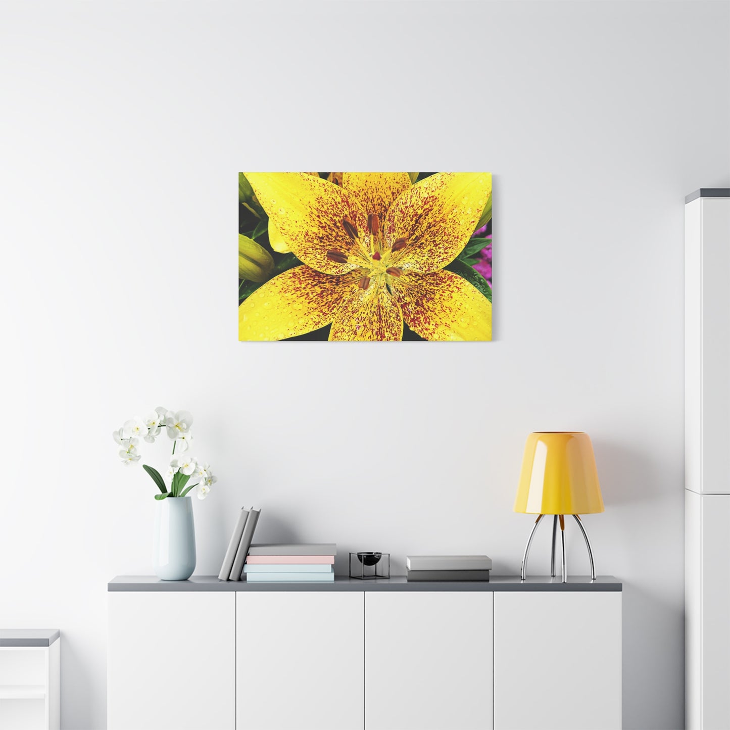 Vibrant Floral Canvas Art, Bright Yellow Flower Wall Décor, Home Aesthetics, Gift Idea for Nature Lovers, Spring Decor